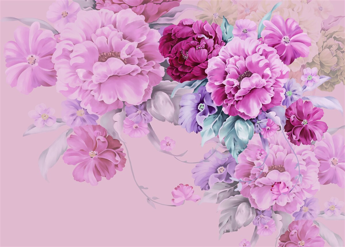 Fototapet Buchet de toamnă în tonuri de liliac