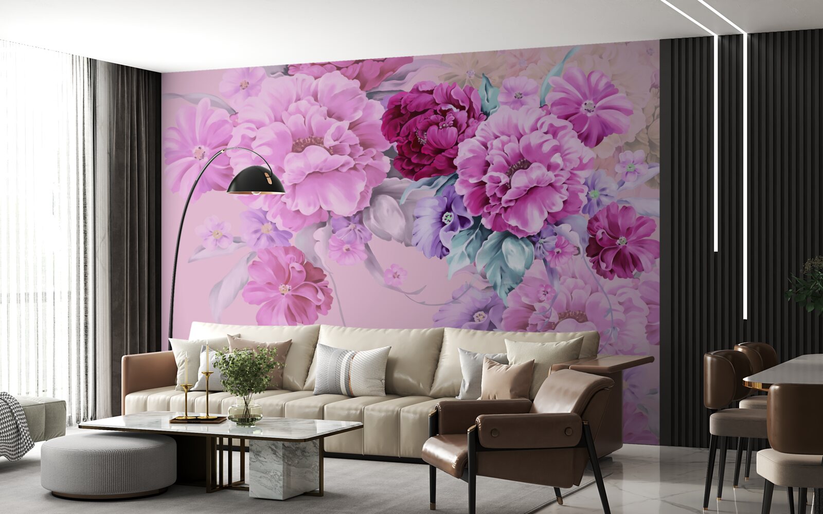 Fototapet Buchet de toamnă în tonuri de liliac