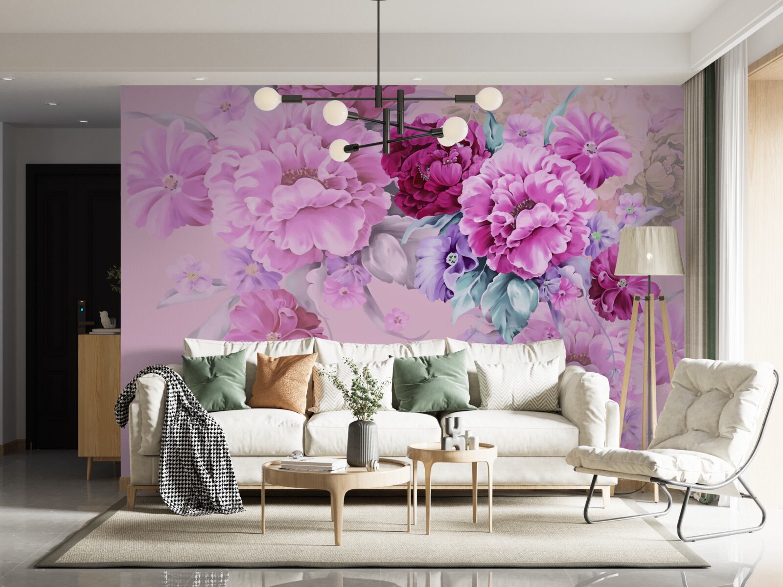 Fototapet Buchet de toamnă în tonuri de liliac