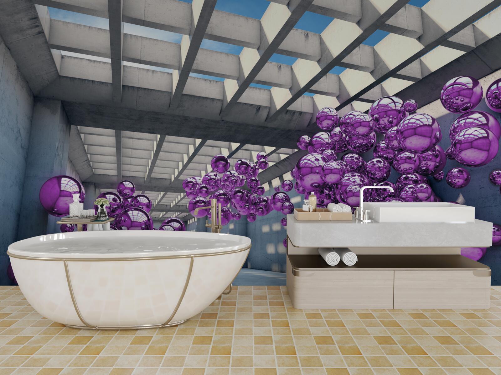 Fototapet bile de liliac plutesc în cameră