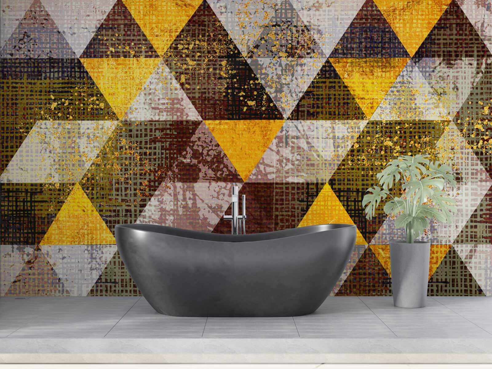 Fototapet structură de romburi multicolore