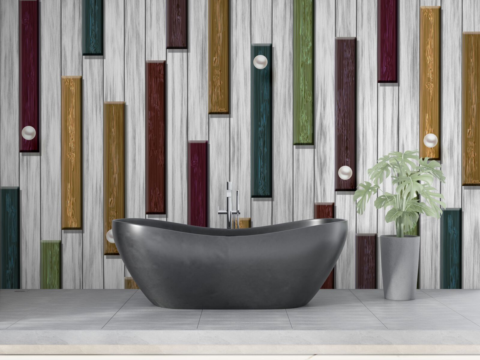 Fototapet dungi multicolore pe fond gri