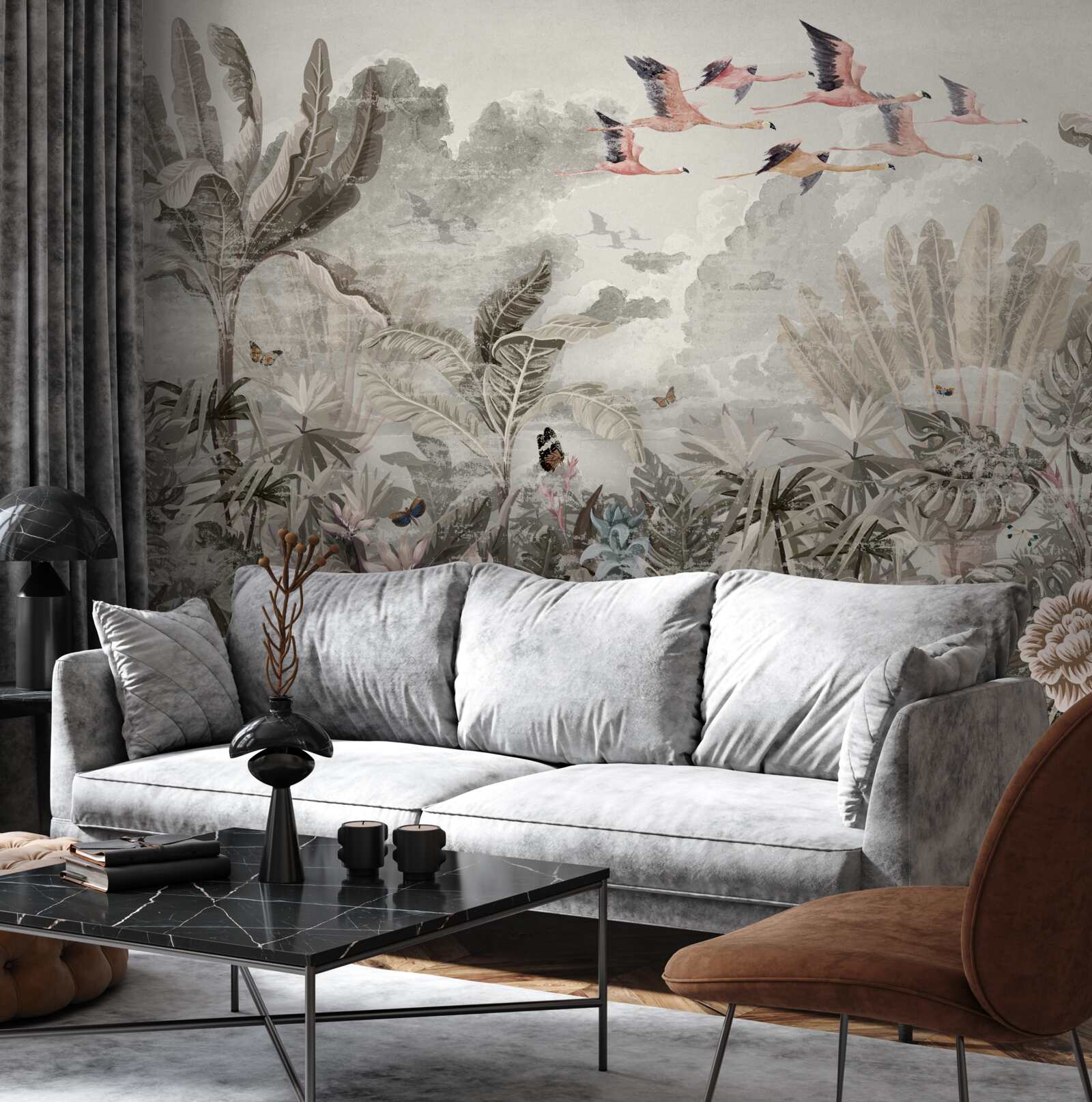 Fototapet păsările zboară în căutarea unui nou habitat