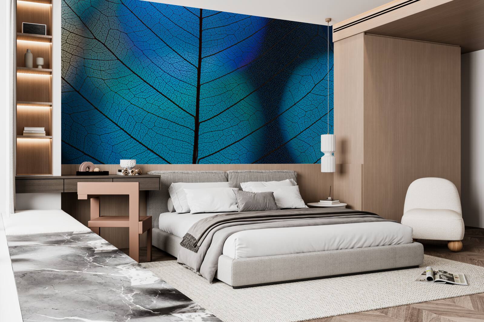 Fototapet structură fină, subțire a frunzelor