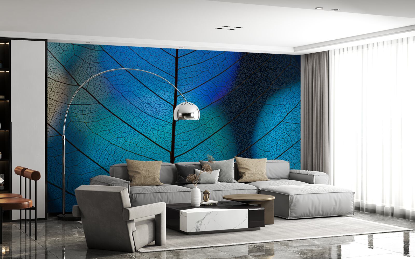 Fototapet structură fină, subțire a frunzelor