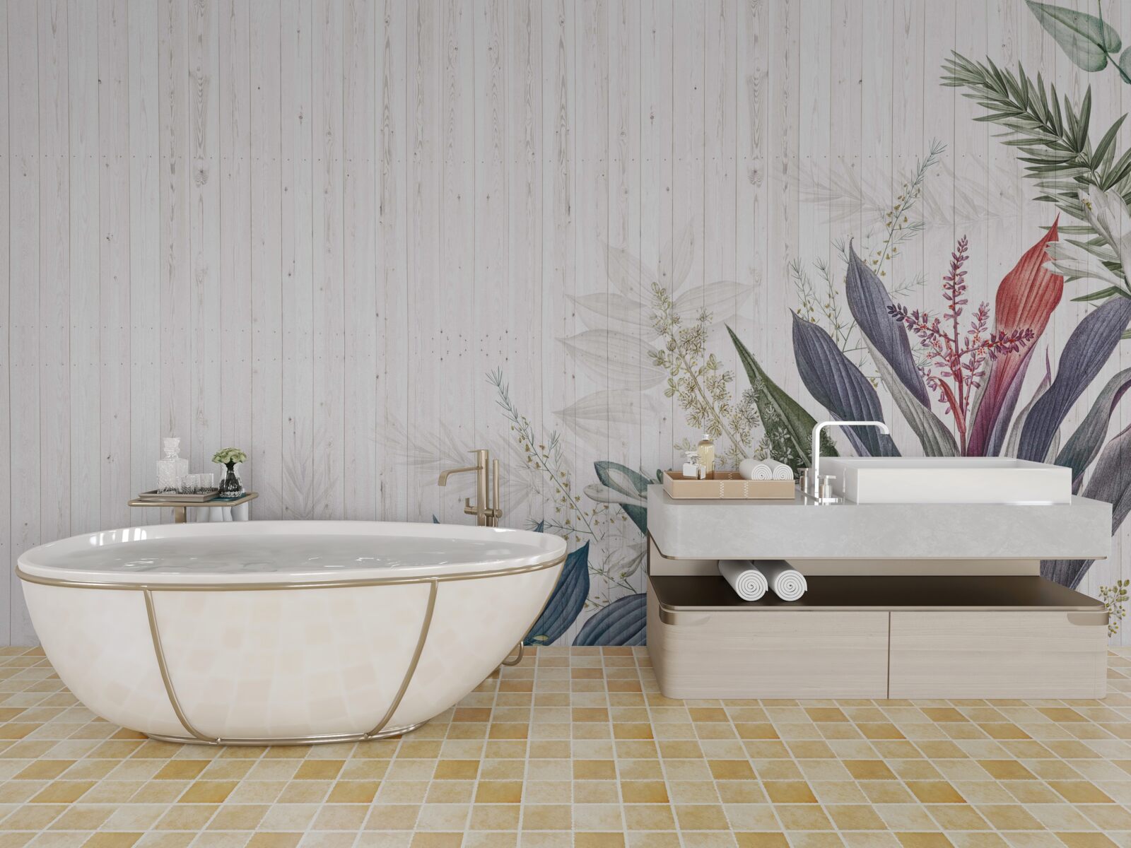 Fototapet frunze de origine exotică