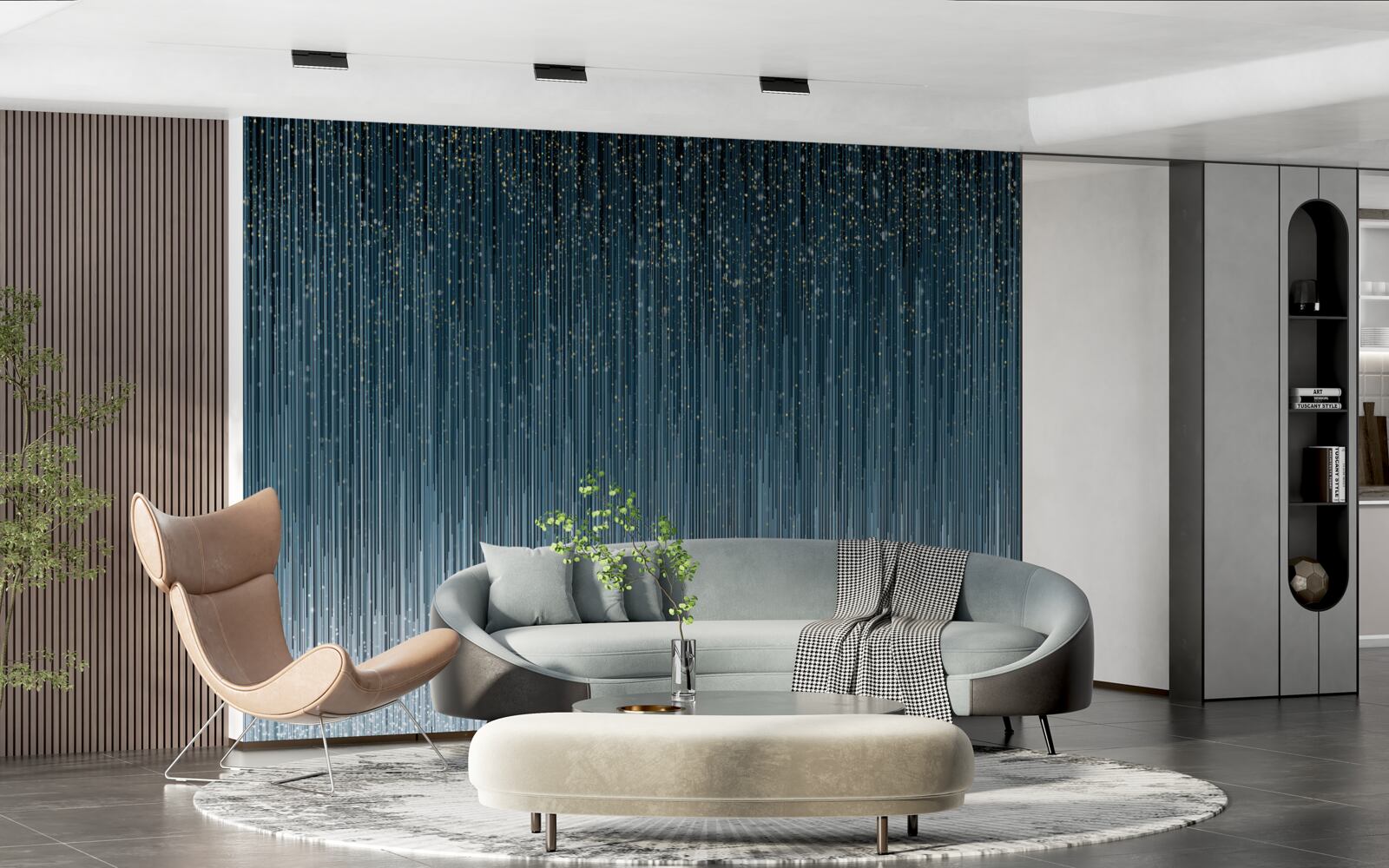 Fototapet ploaie puternică în timpul nopții