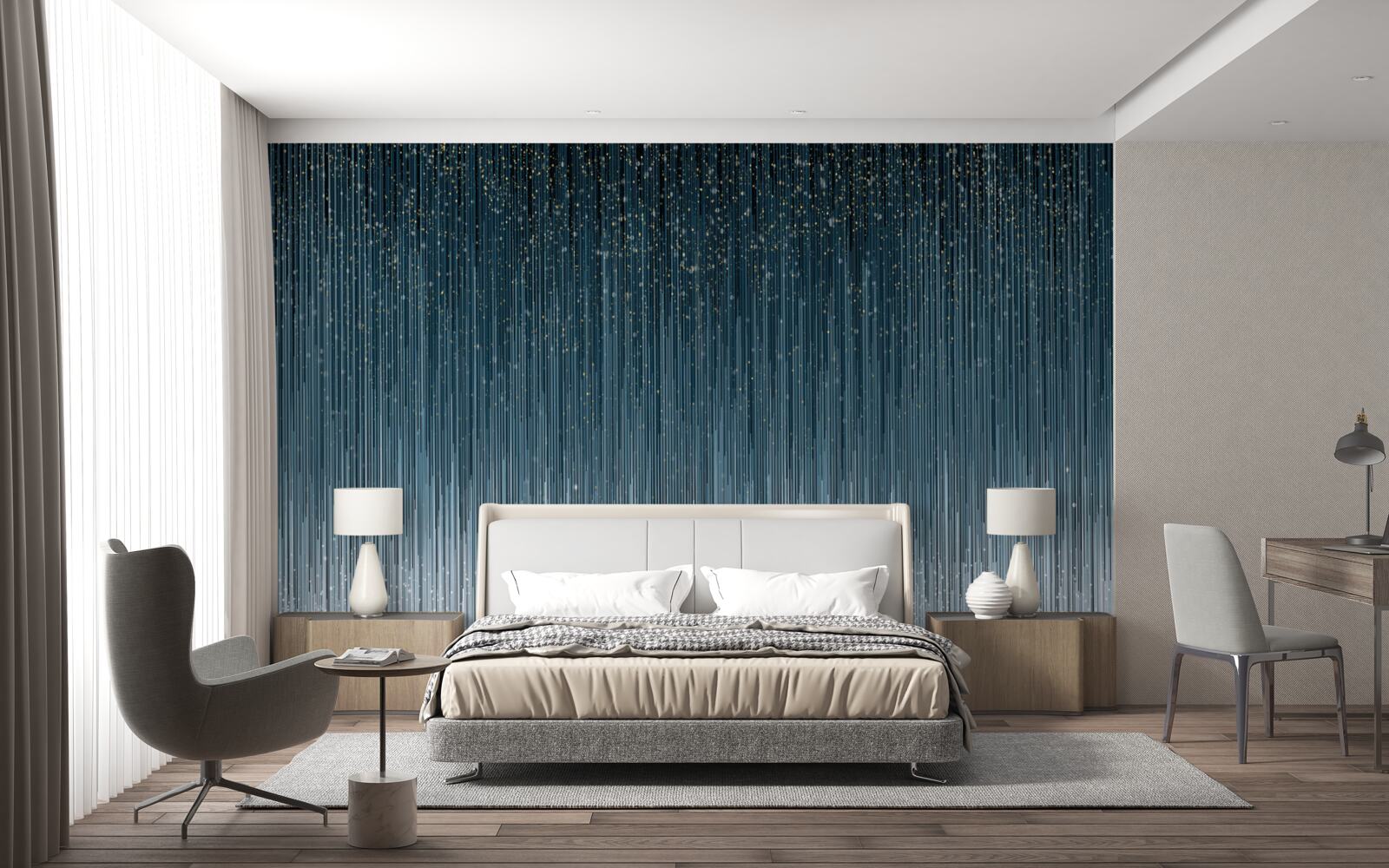 Fototapet ploaie puternică în timpul nopții