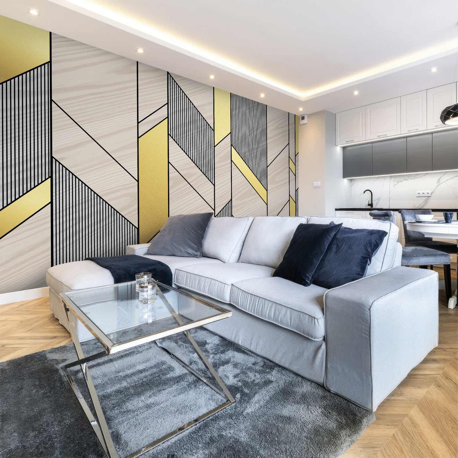 Fototapet lgolini verticale de aur