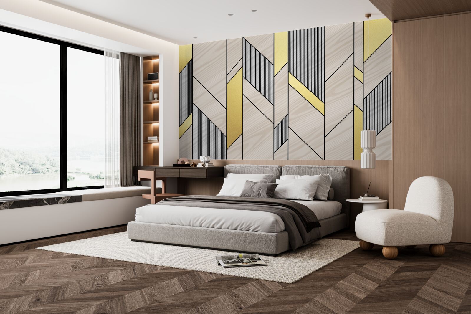 Fototapet lgolini verticale de aur