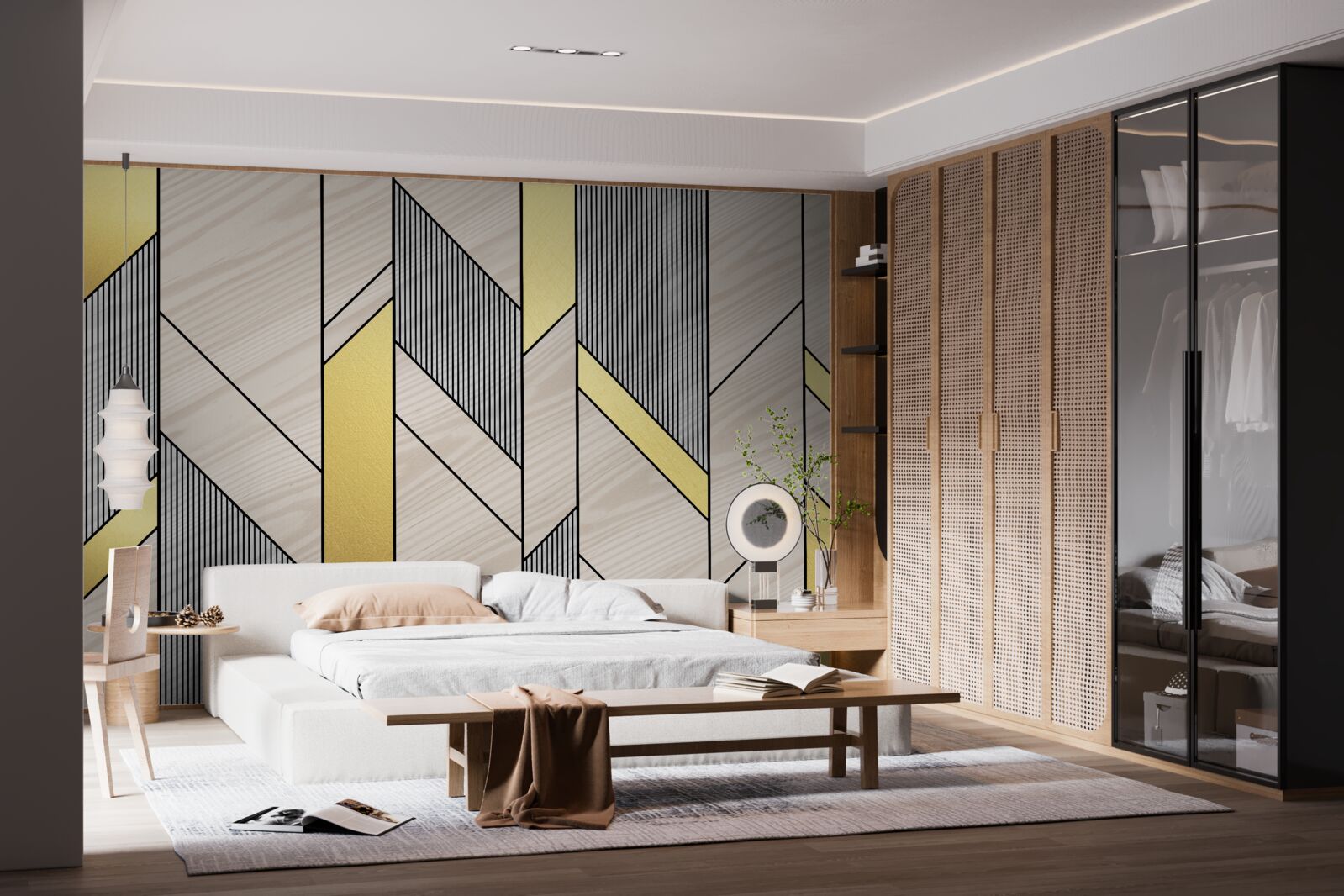 Fototapet lgolini verticale de aur