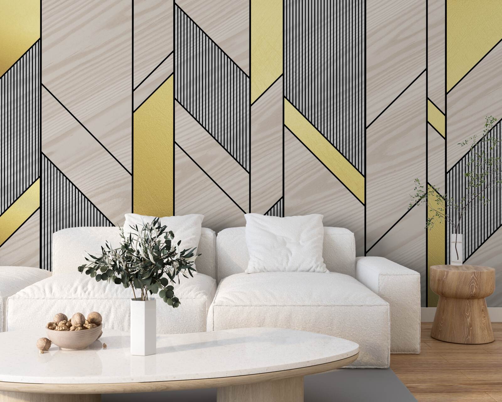 Fototapet lgolini verticale de aur