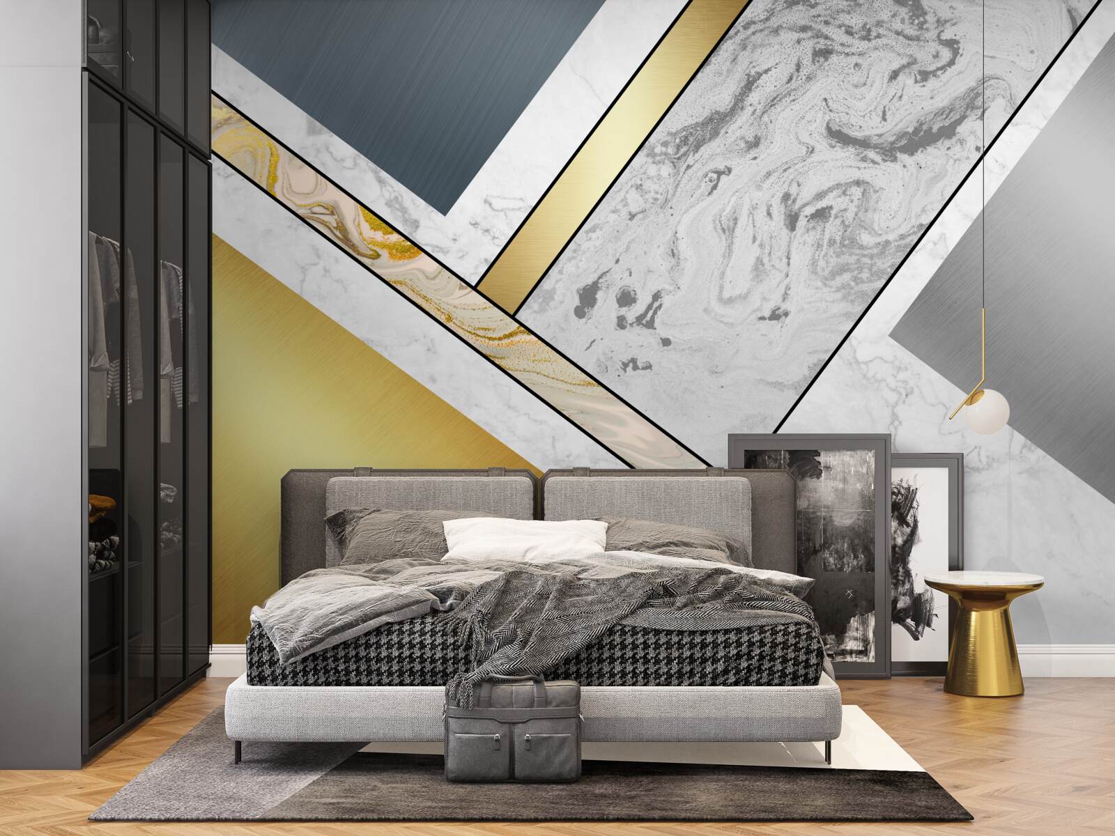 Fototapet combinație de diferite tipuri de marmură