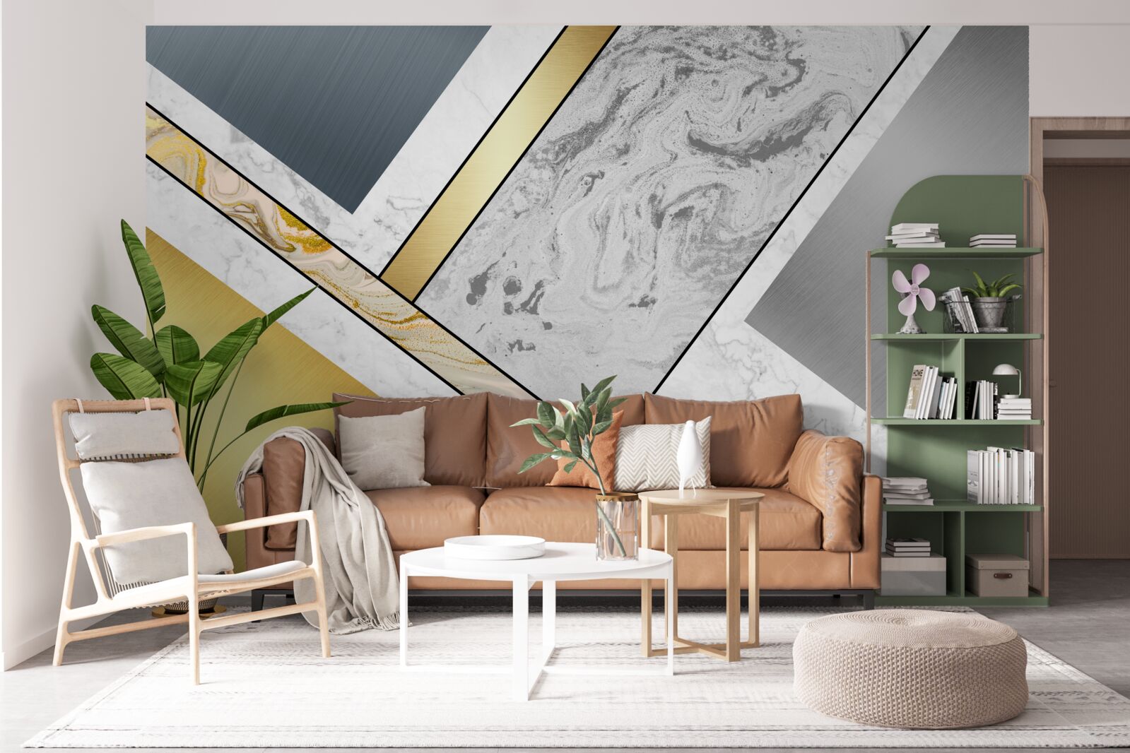 Fototapet combinație de diferite tipuri de marmură