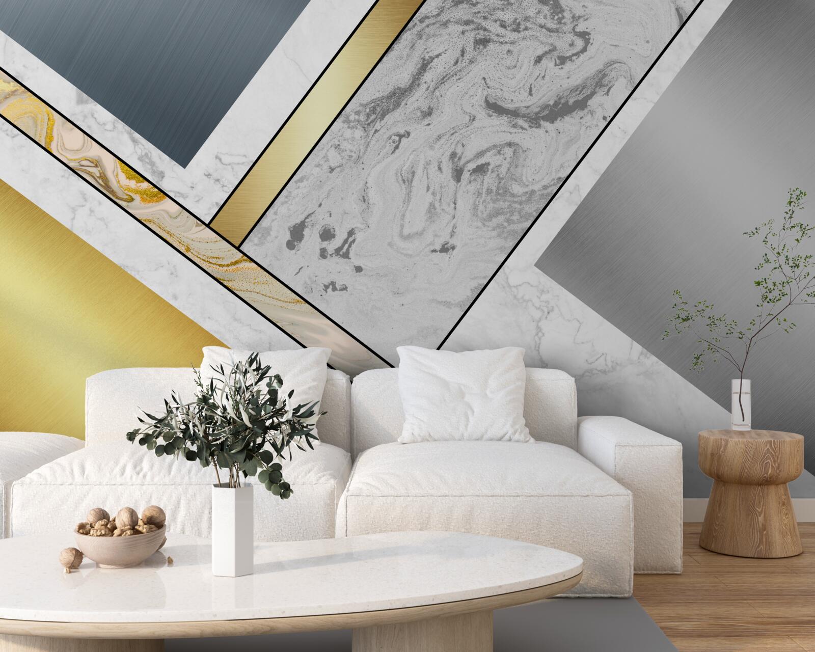 Fototapet combinație de diferite tipuri de marmură