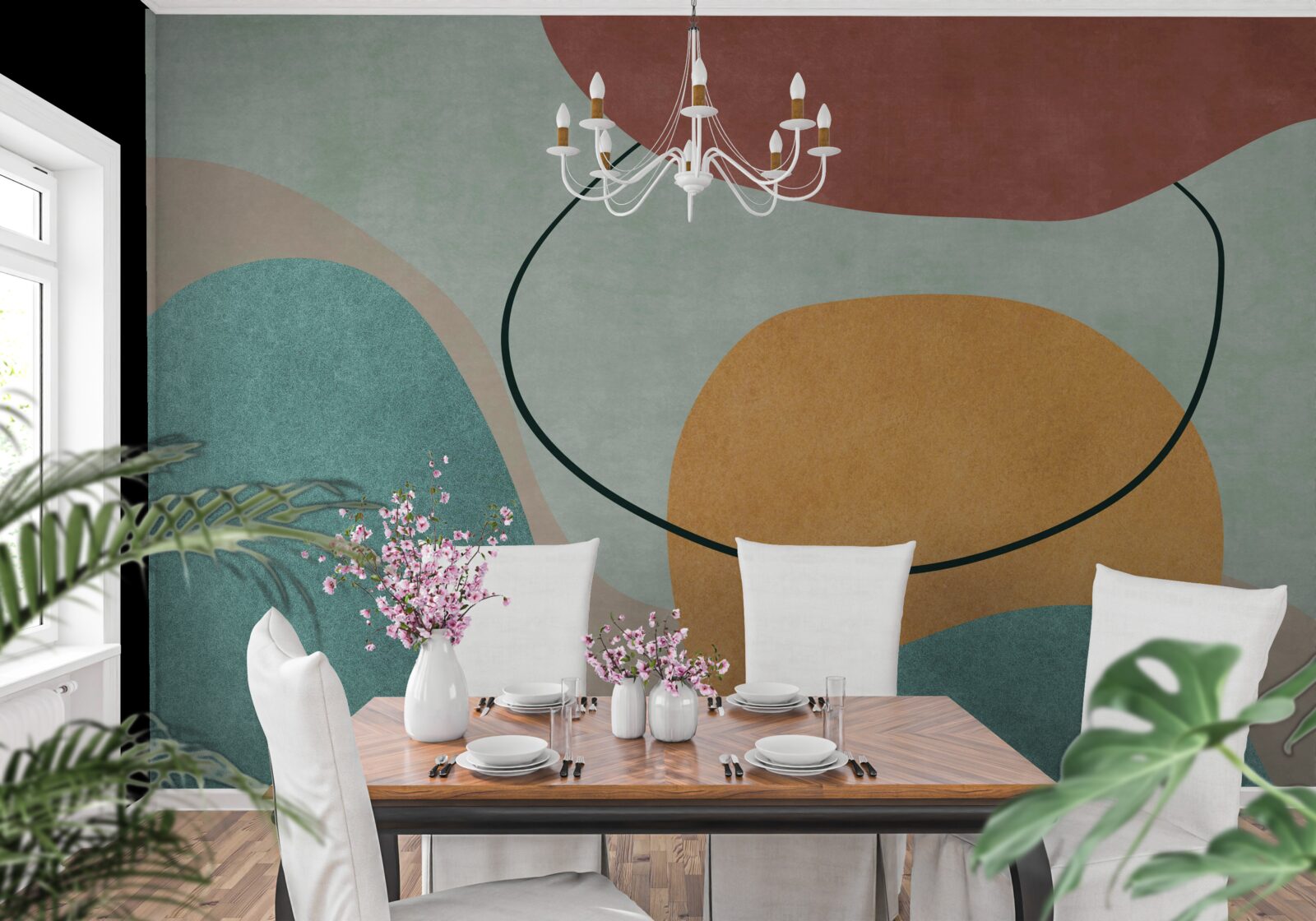 Fototapet apa absoarbe soarele care pleacă