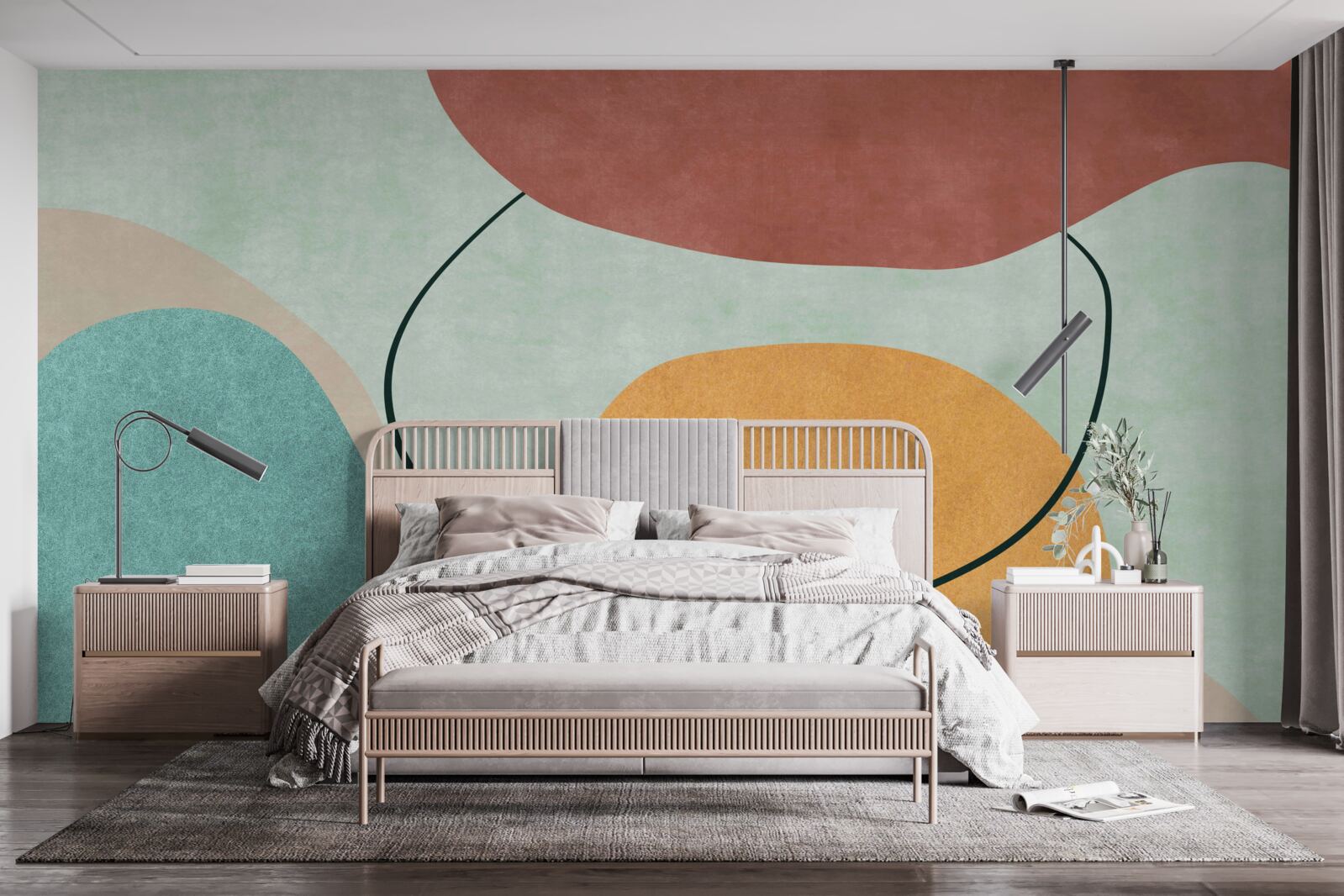 Fototapet apa absoarbe soarele care pleacă