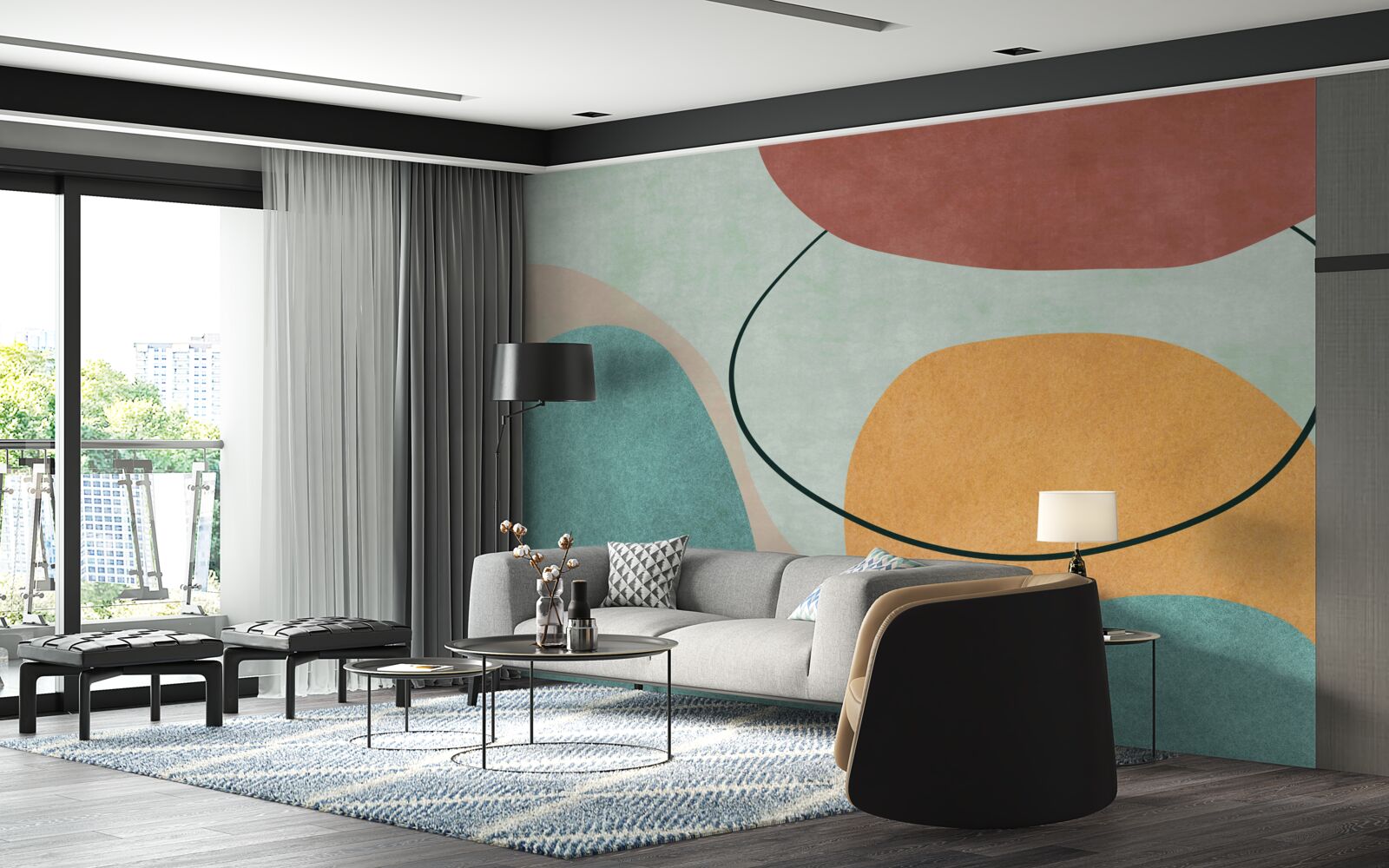 Fototapet apa absoarbe soarele care pleacă