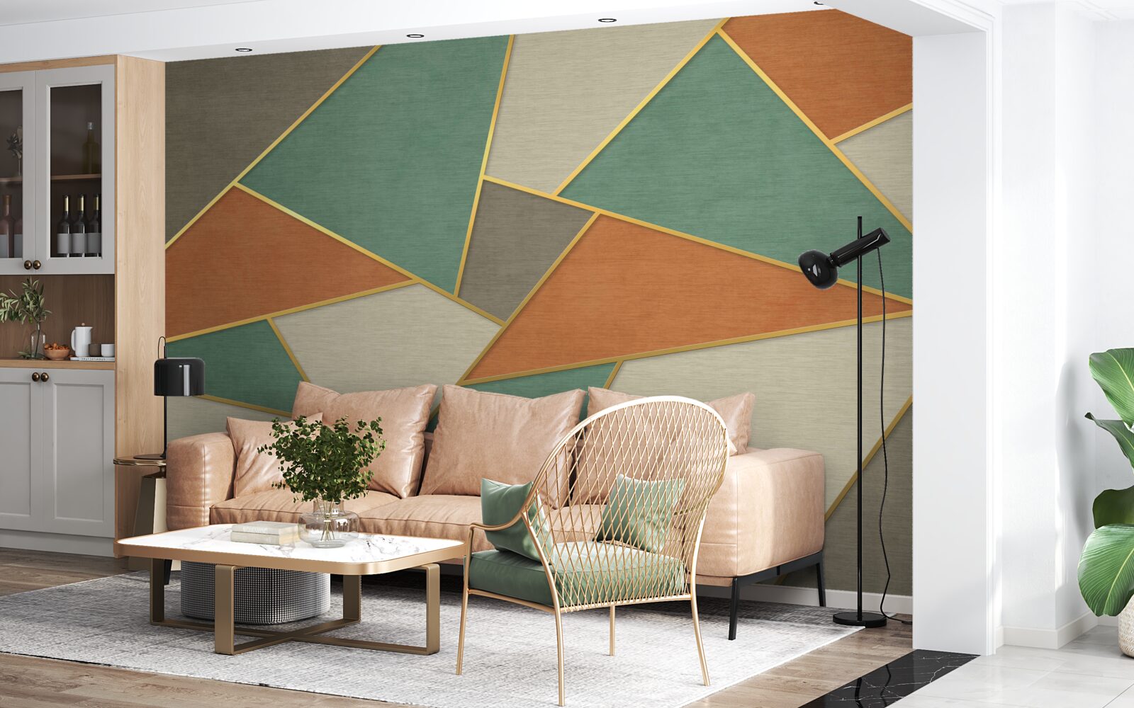 Fototapet mozaic pastel