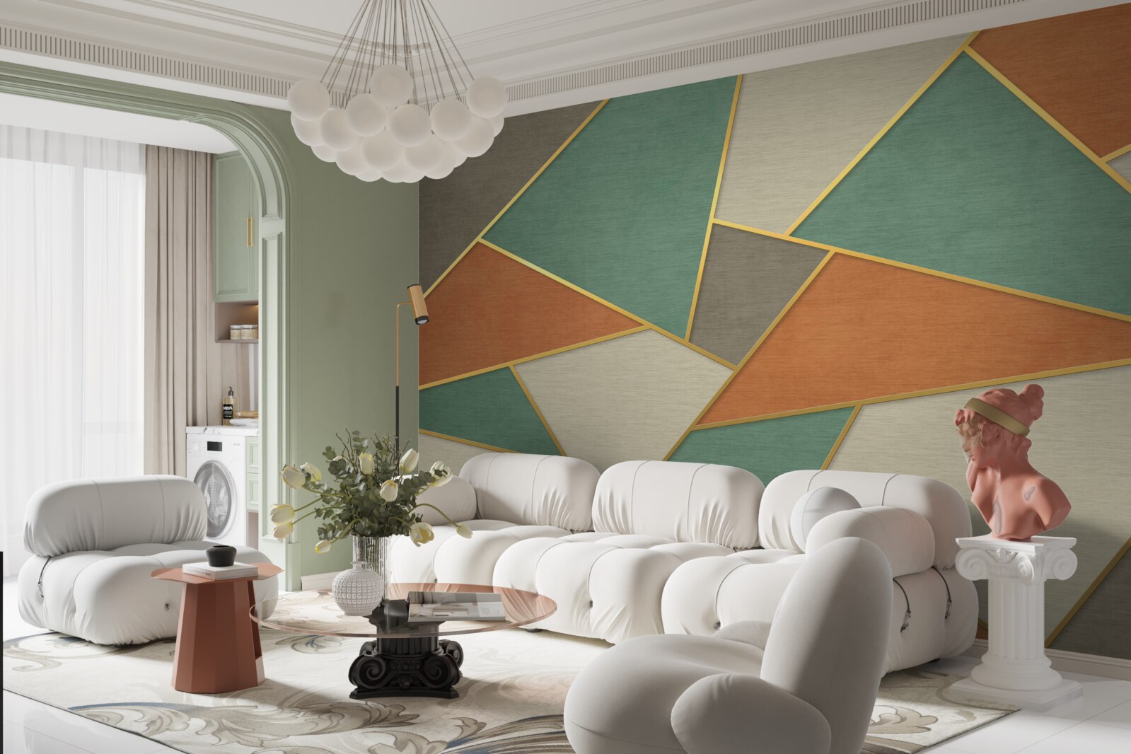 Fototapet mozaic pastel