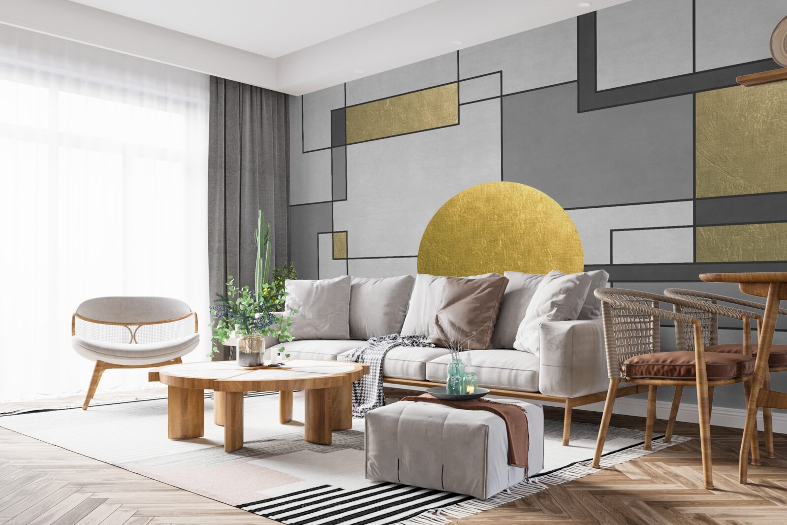 Fototapet globul de aur în loc