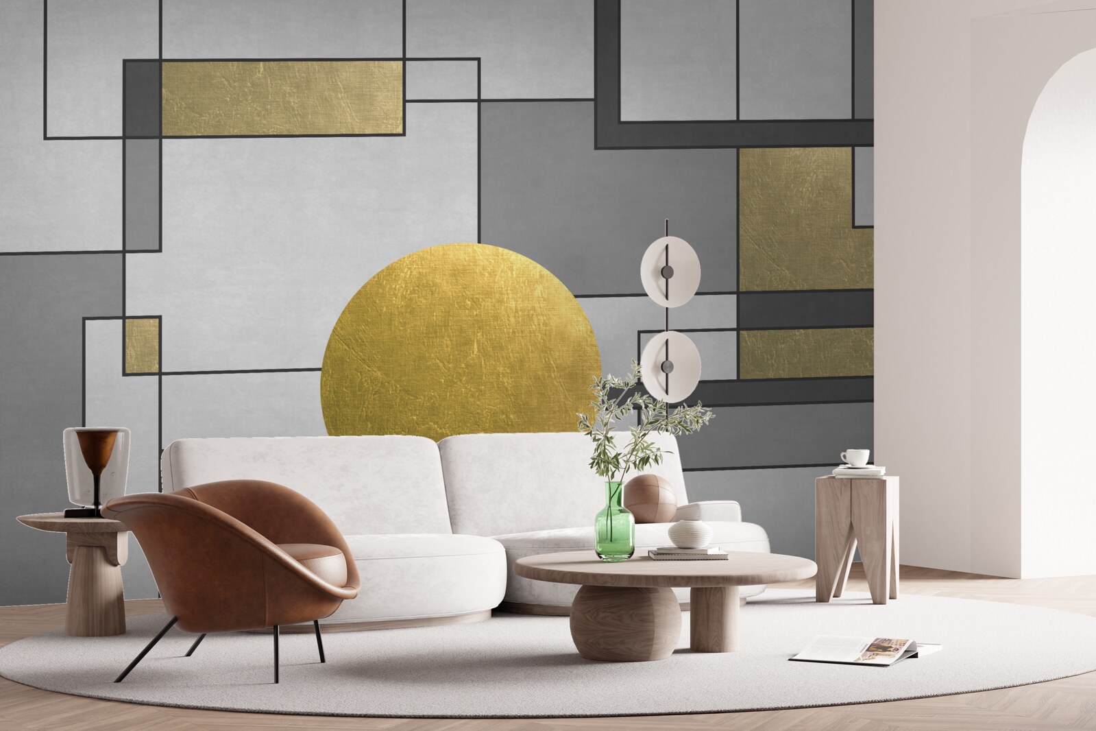 Fototapet globul de aur în loc