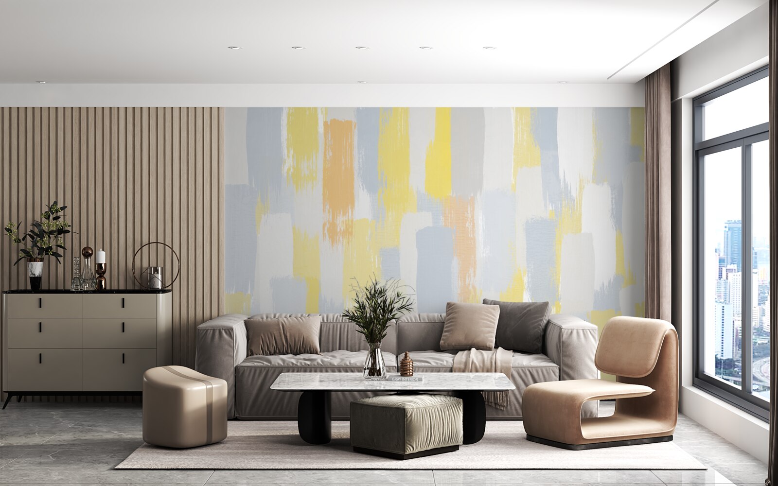 Fototapet linii verticale aurii și luminoase