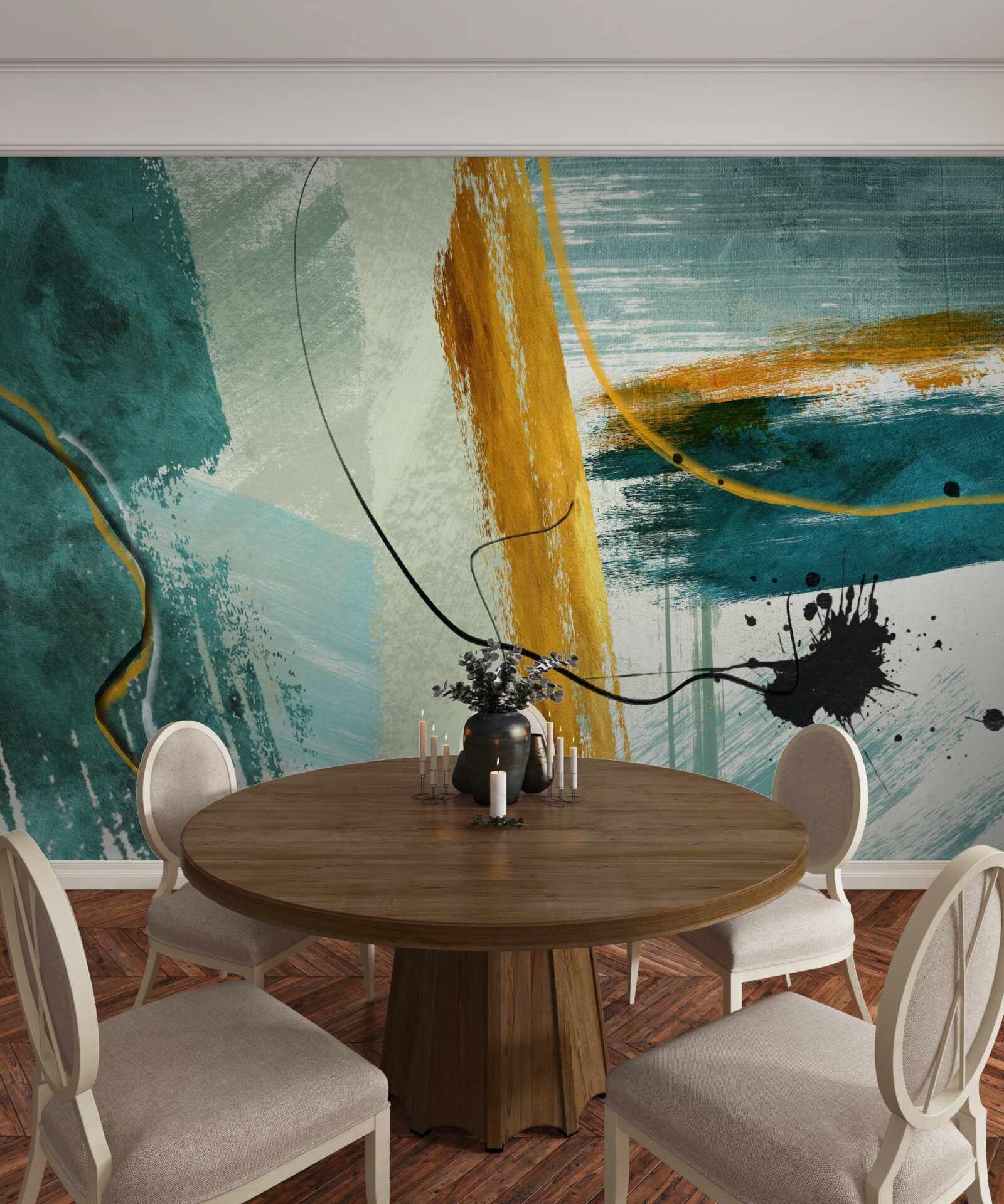 Fototapet imagine abstractă a modernității pe un fundal albastru