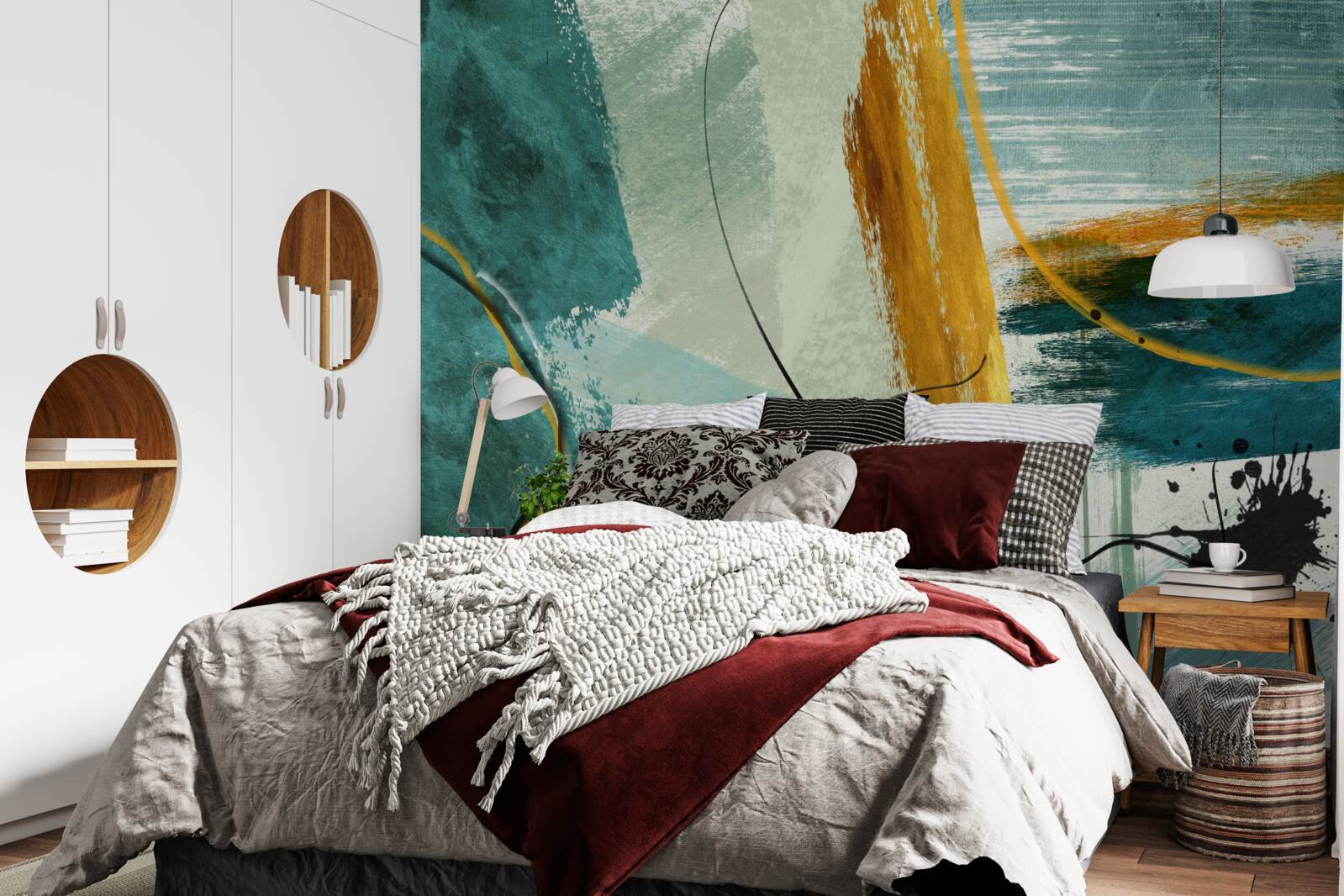 Fototapet imagine abstractă a modernității pe un fundal albastru