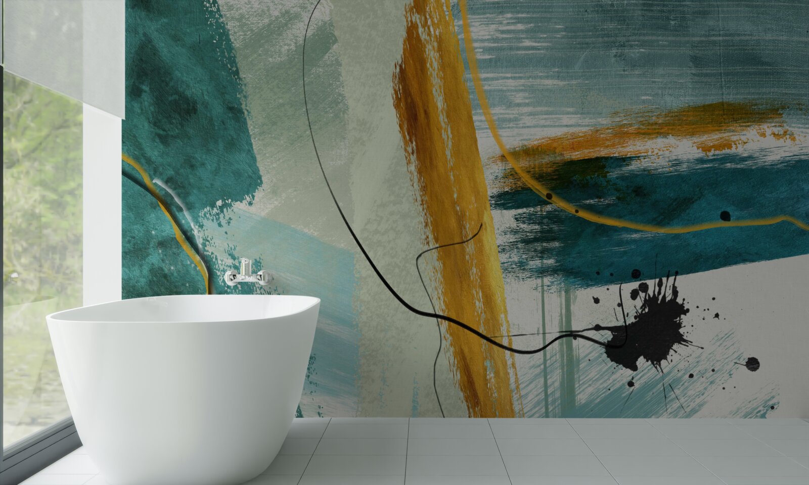 Fototapet imagine abstractă a modernității pe un fundal albastru