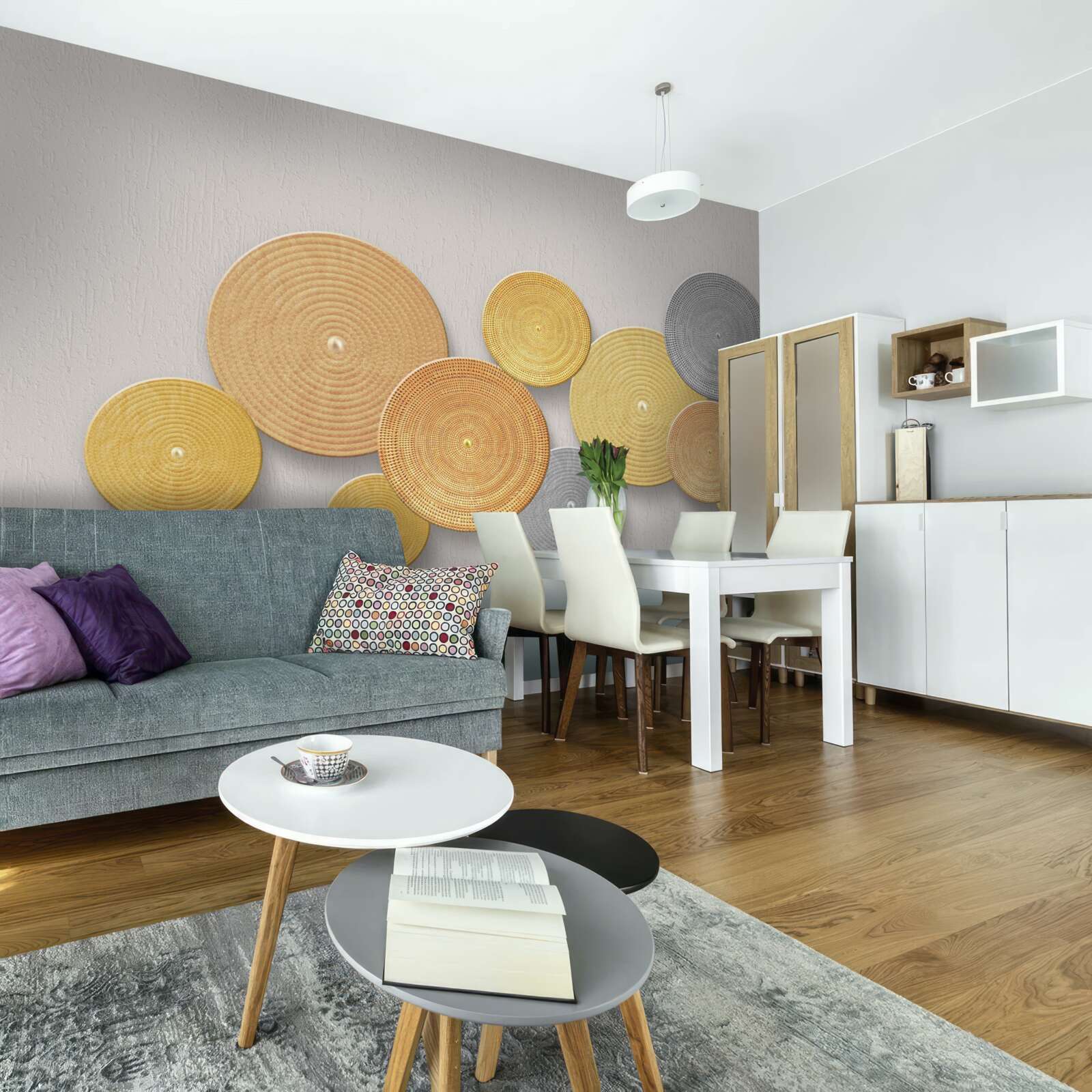 Fototapet felii de lemn în diferite culori