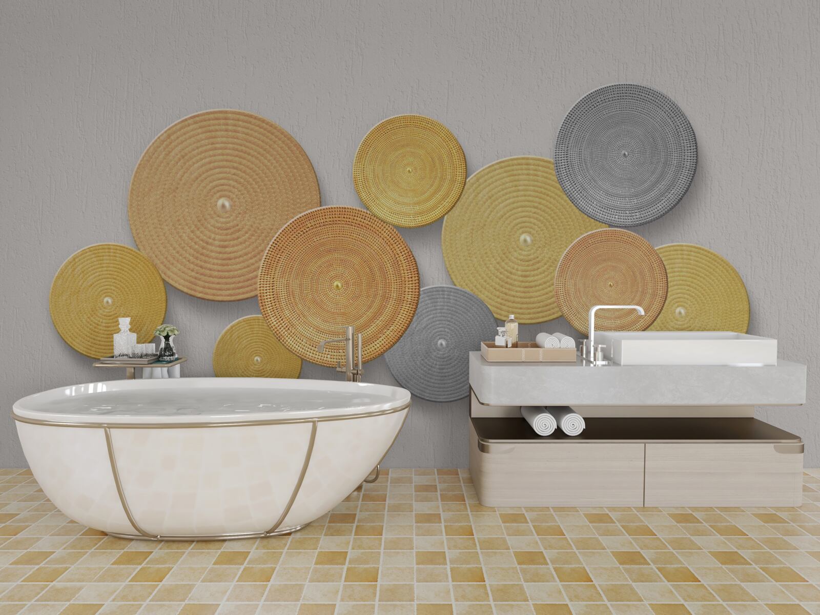 Fototapet felii de lemn în diferite culori