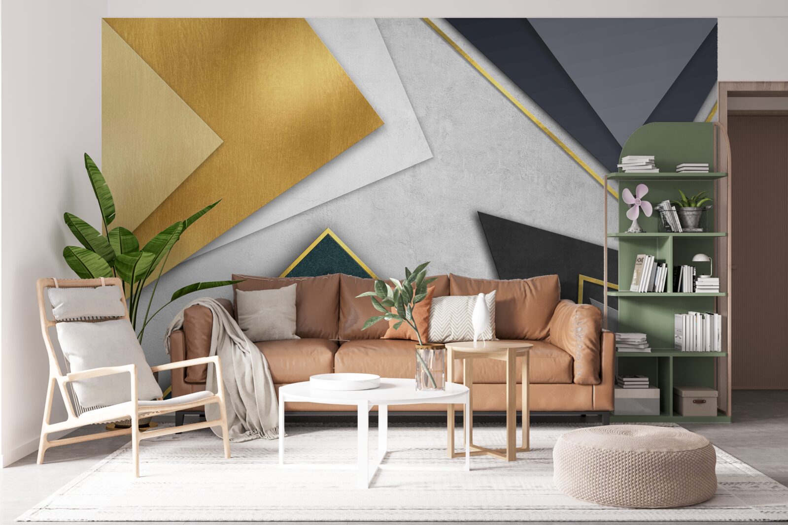 Fototapet triunghiuri de nuanțe diferite