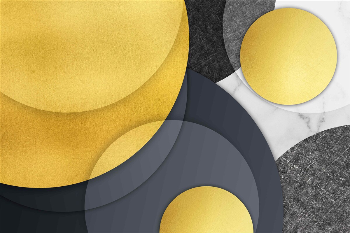 Fototapet bile aurii plutesc în aer