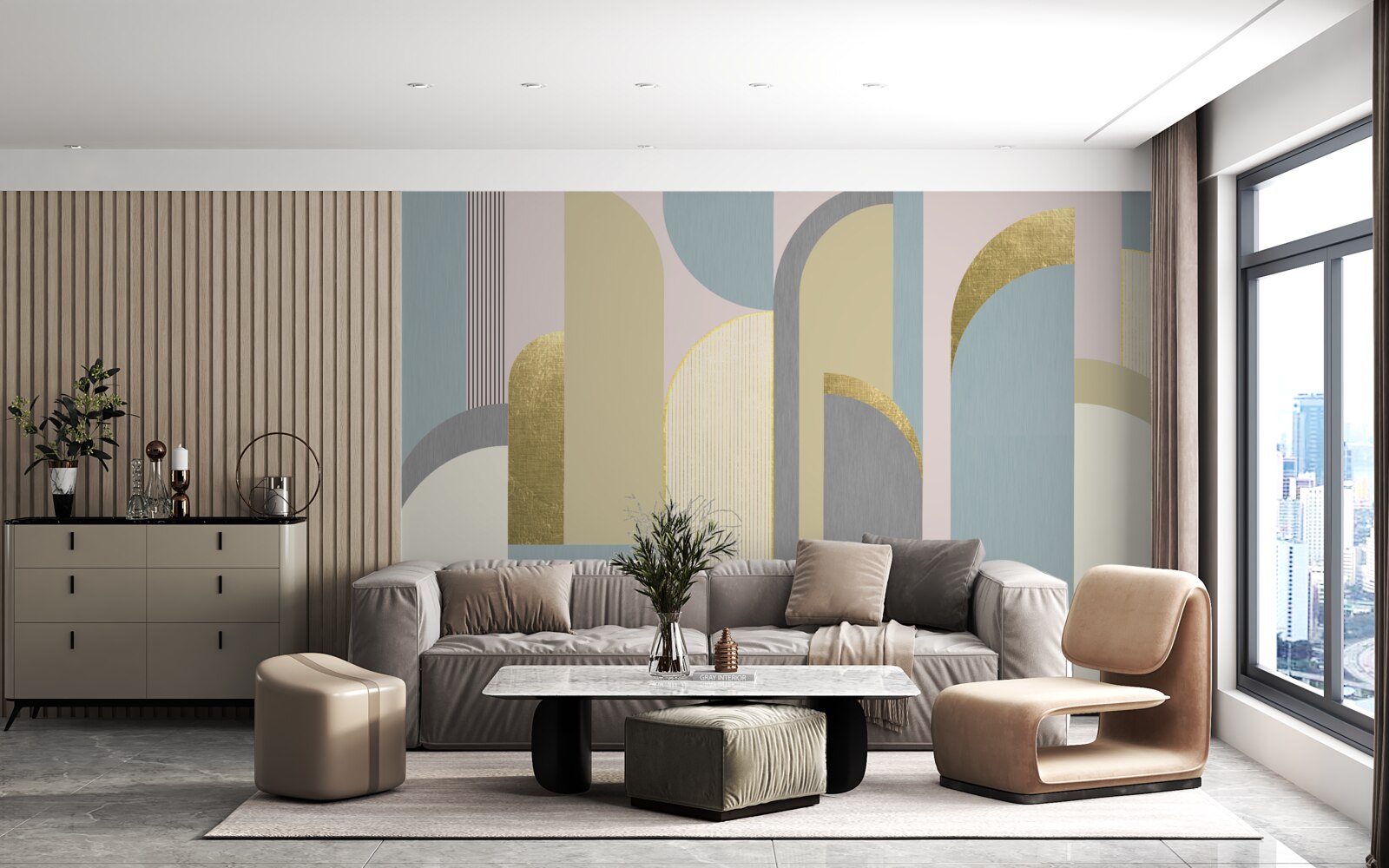 Fototapet arcuri cu forme geometrice