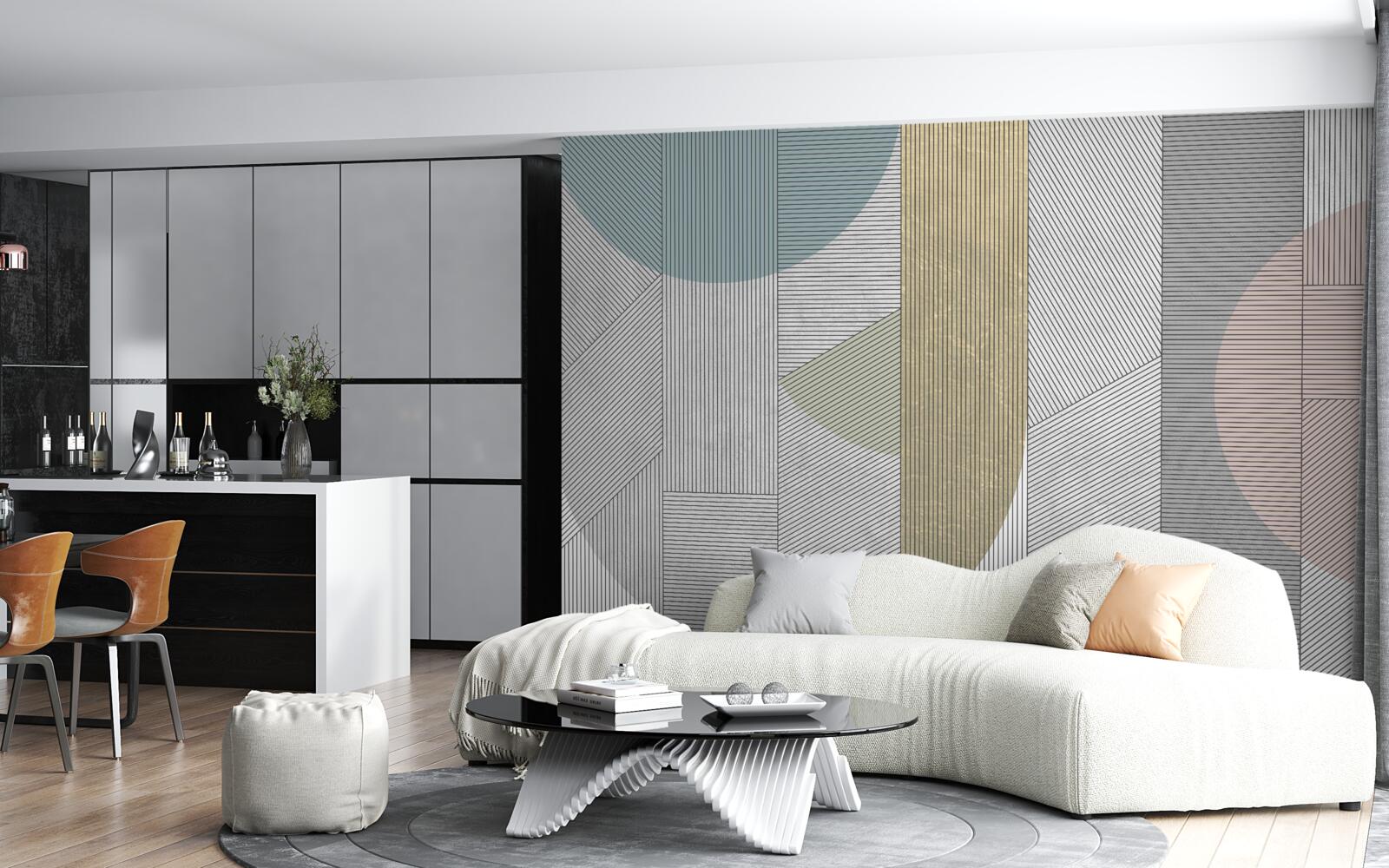 Fototapet secvență mixtă de linii verticale și orizontale