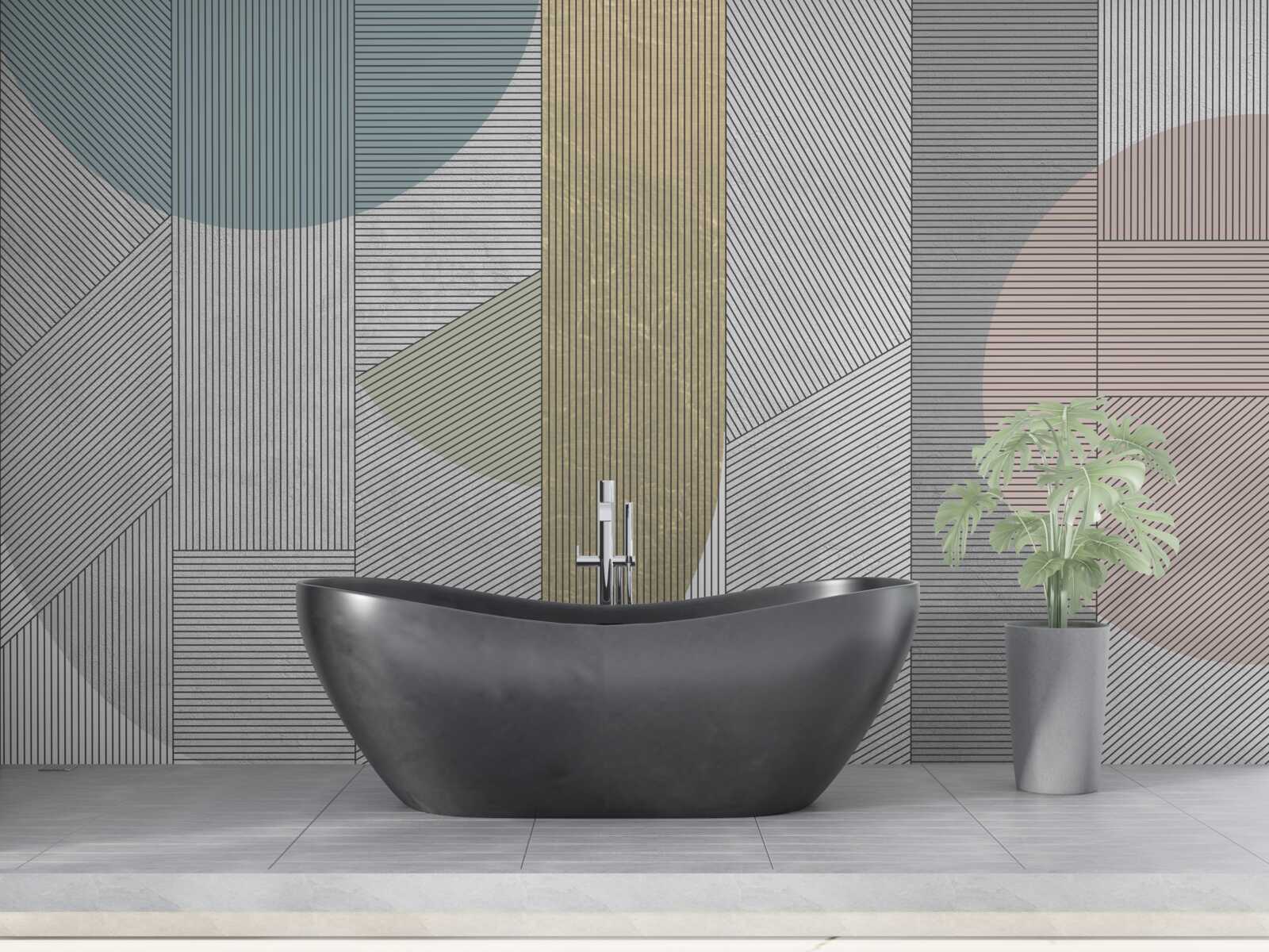 Fototapet secvență mixtă de linii verticale și orizontale