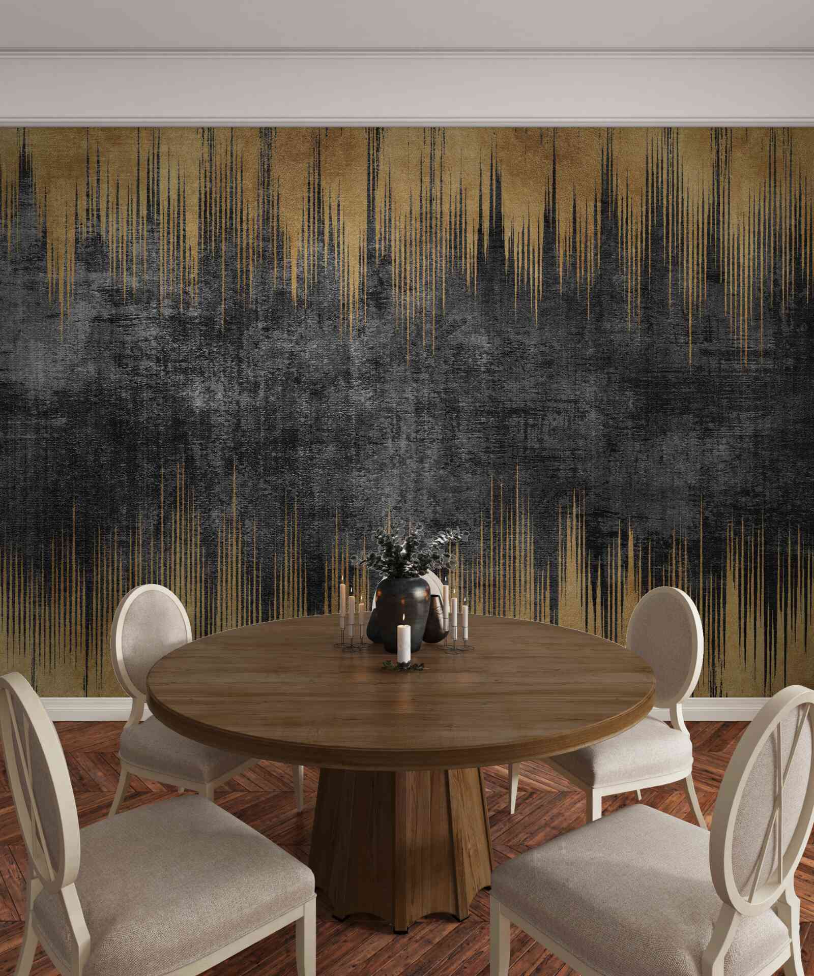 Fototapet dungi negre și aurii