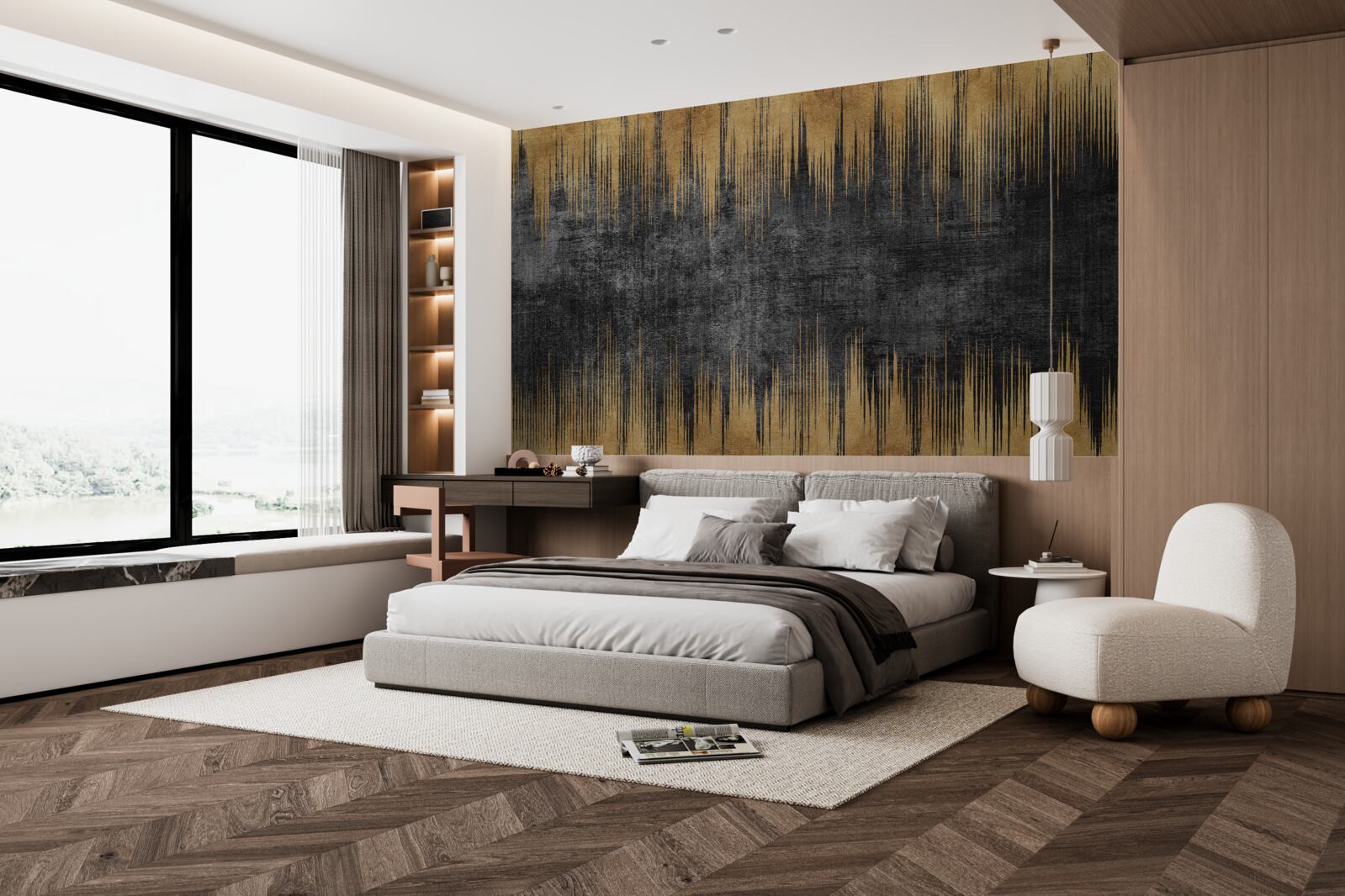 Fototapet dungi negre și aurii