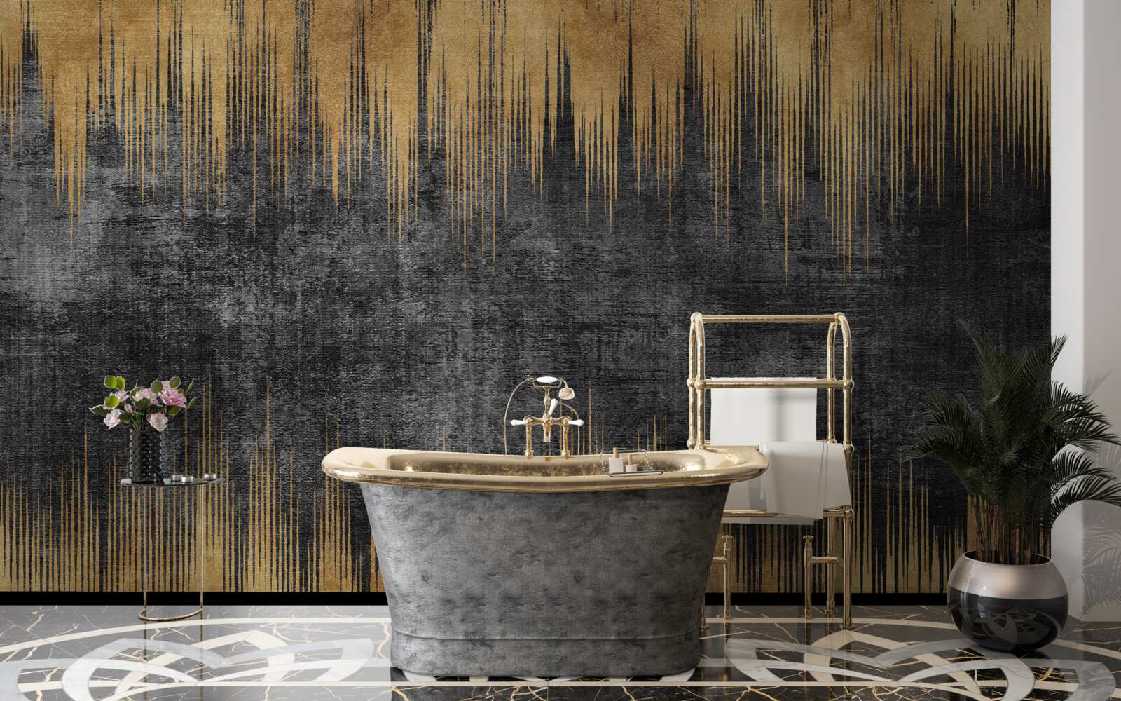 Fototapet dungi negre și aurii