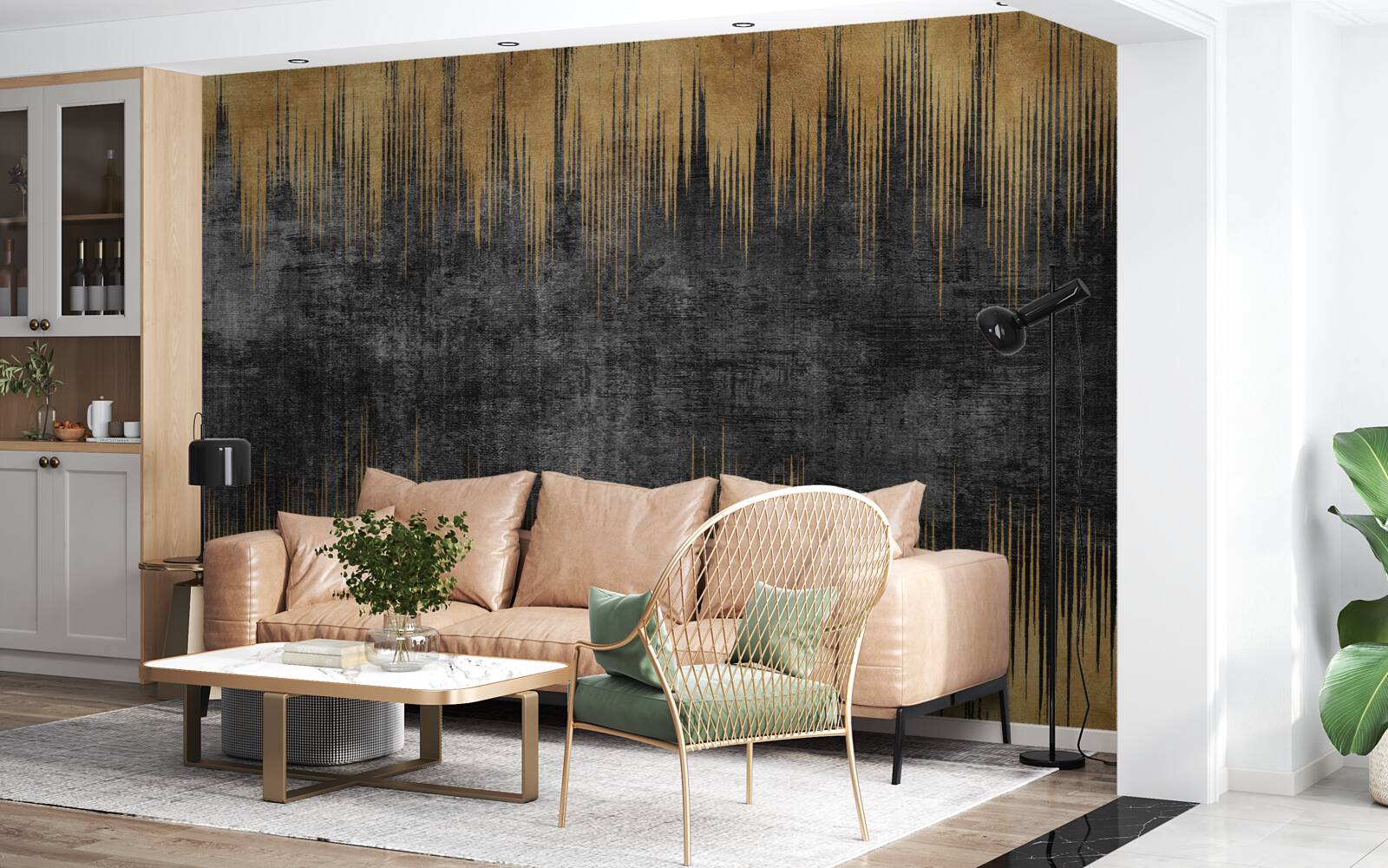 Fototapet dungi negre și aurii