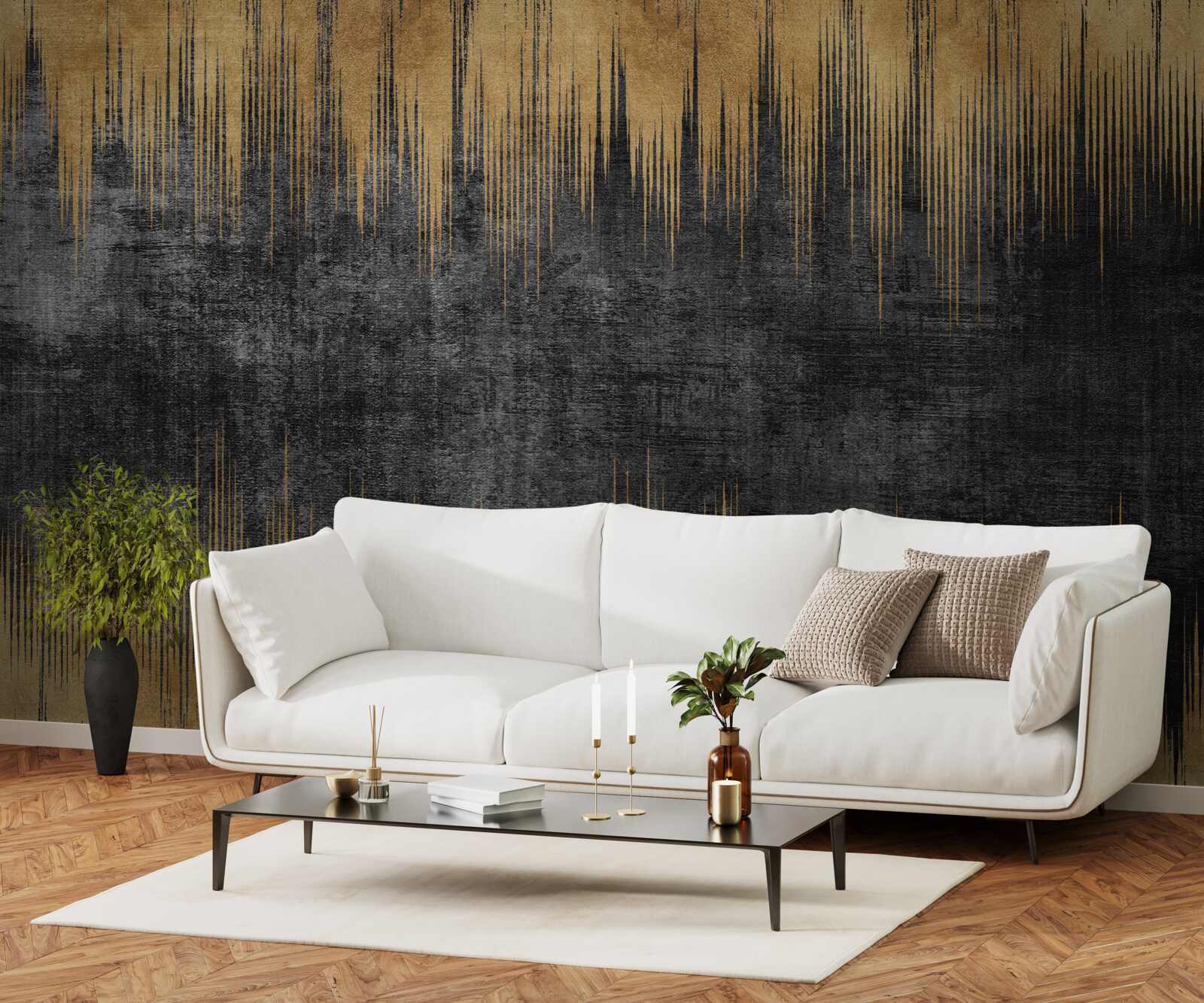 Fototapet dungi negre și aurii