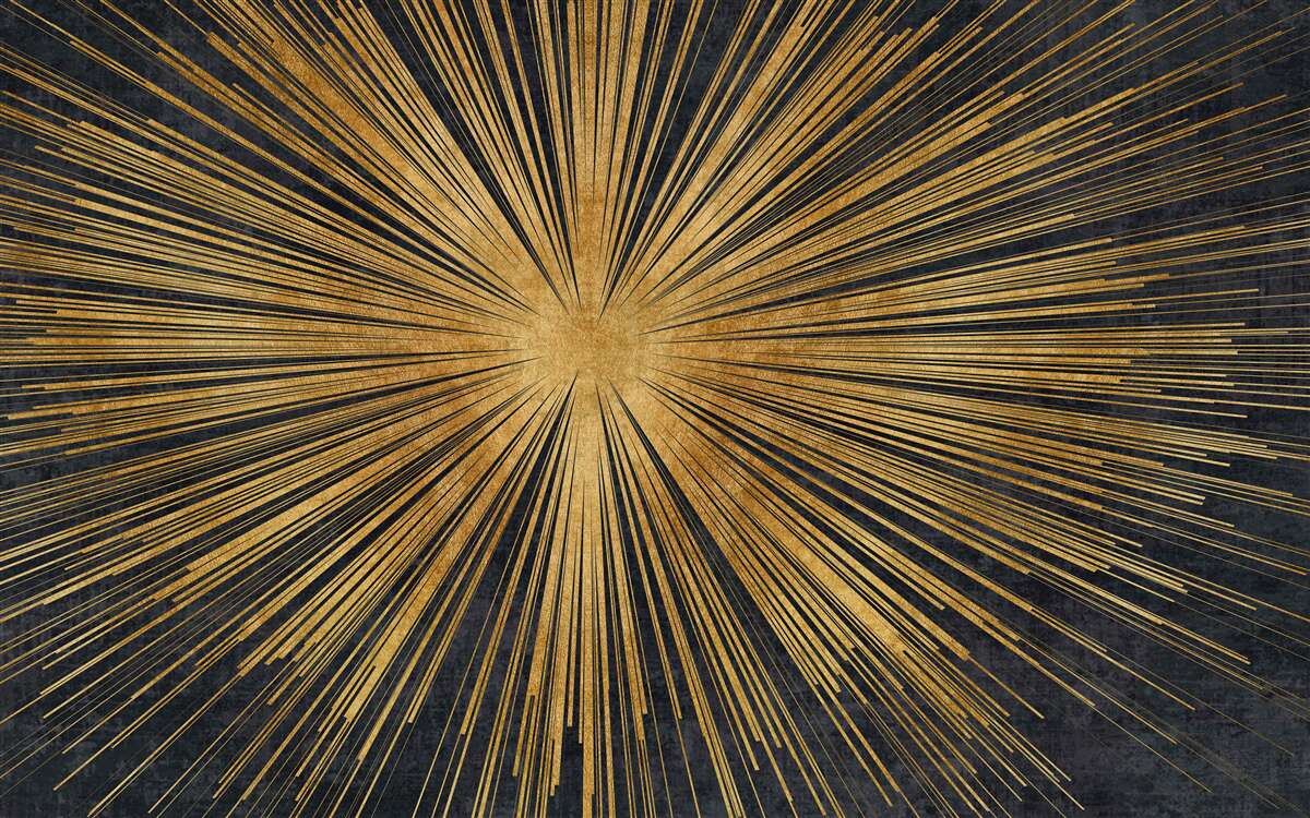 Fototapet razele soarelui strălucesc puternic la apus