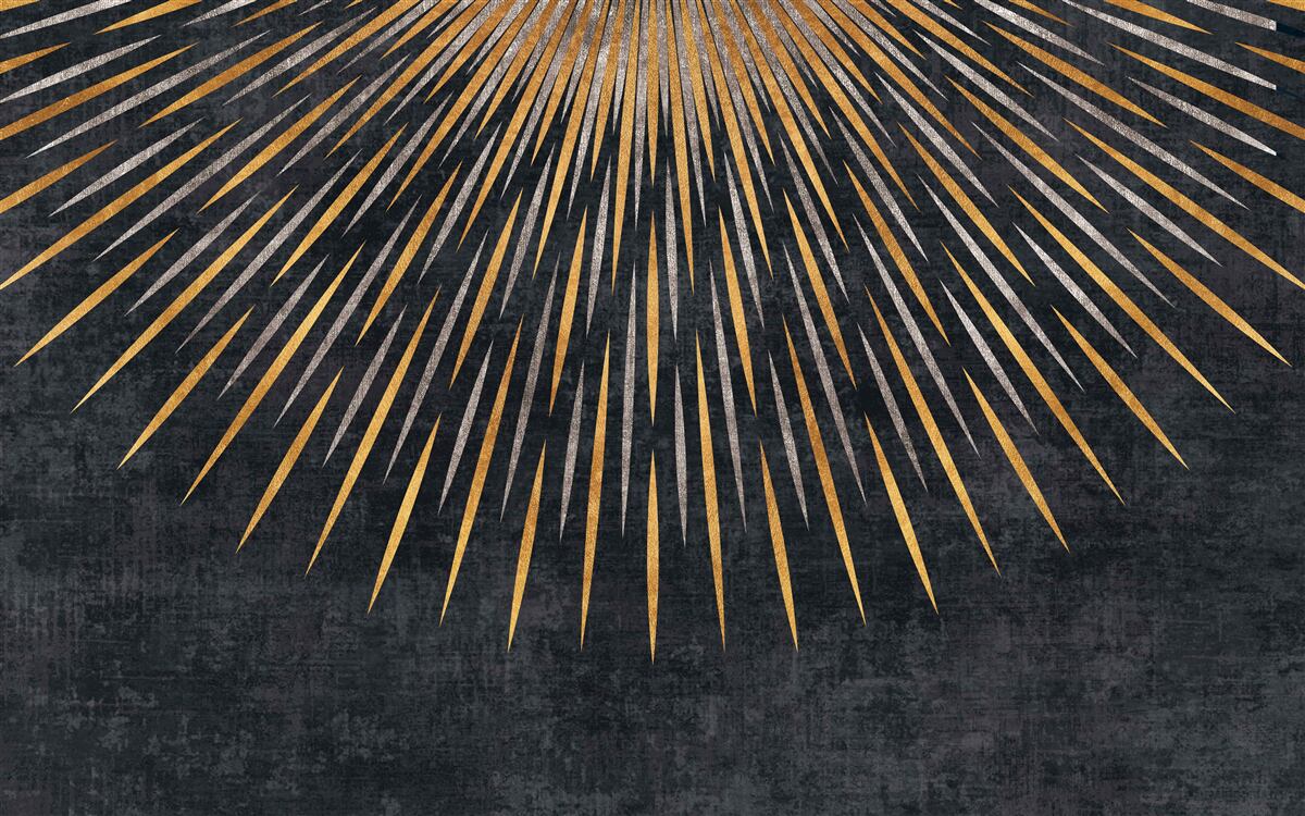 Fototapet raze de soare pe un fundal întunecat