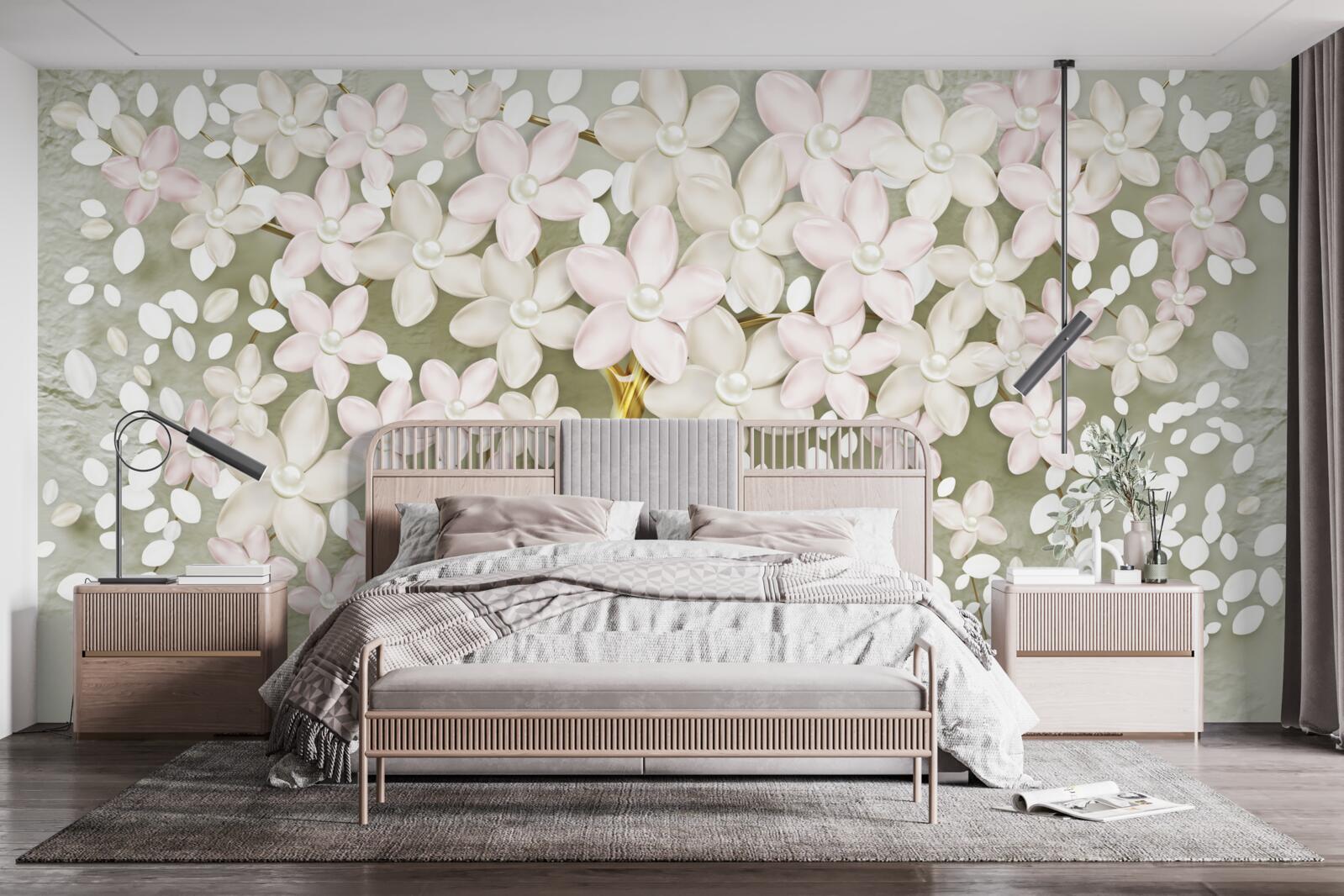 Fototapet liliac strălucitor în plină înflorire