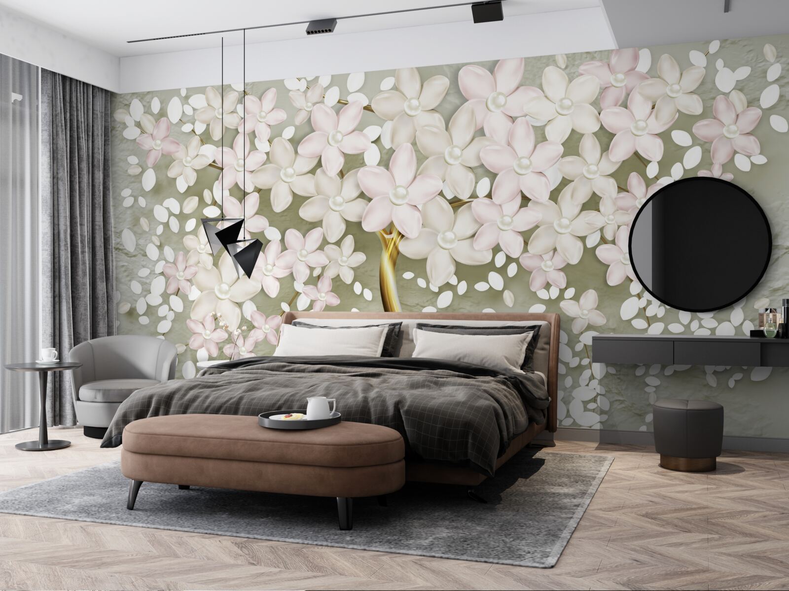 Fototapet liliac strălucitor în plină înflorire