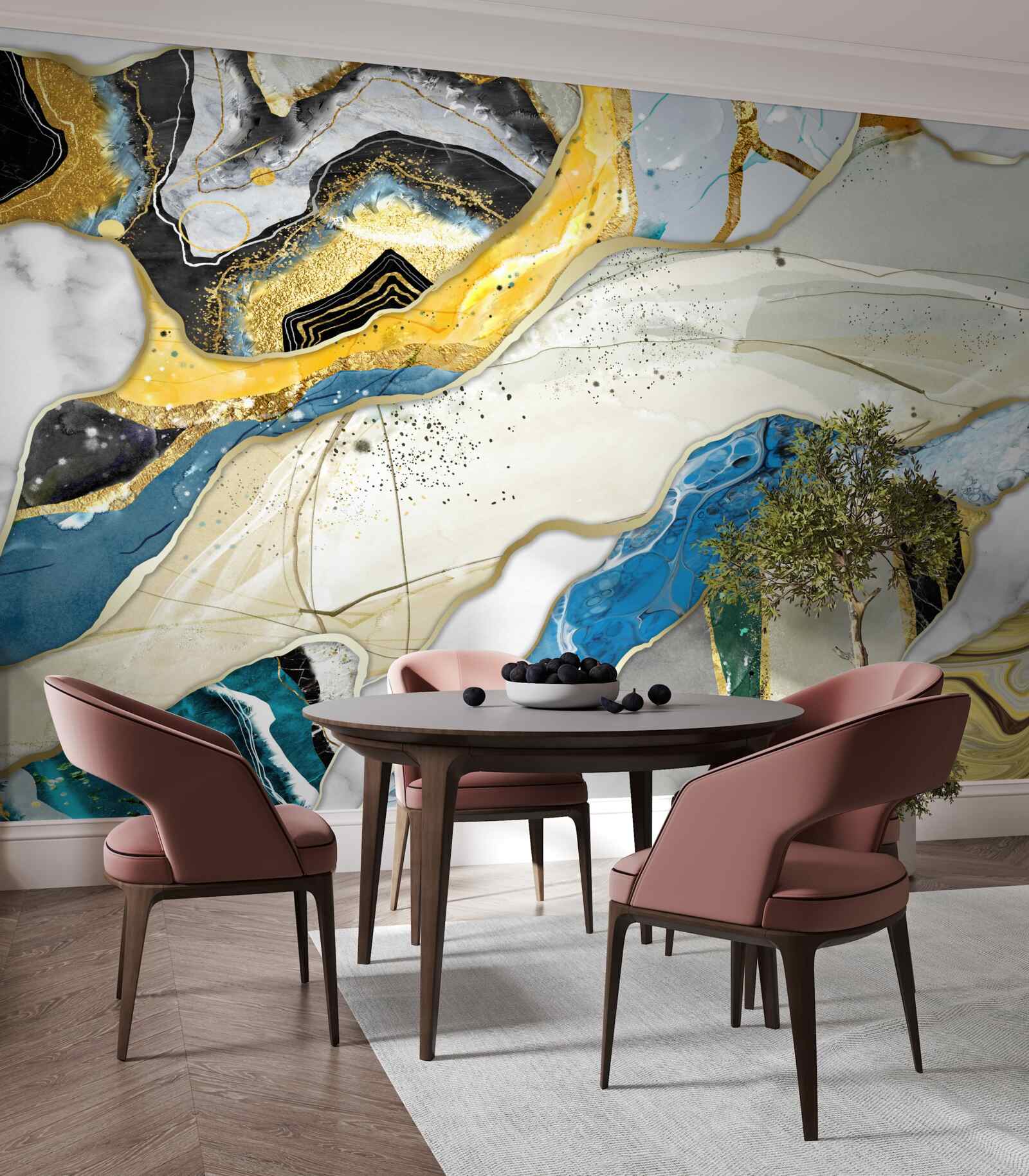 Fototapet marmură cu un model geometric abstract