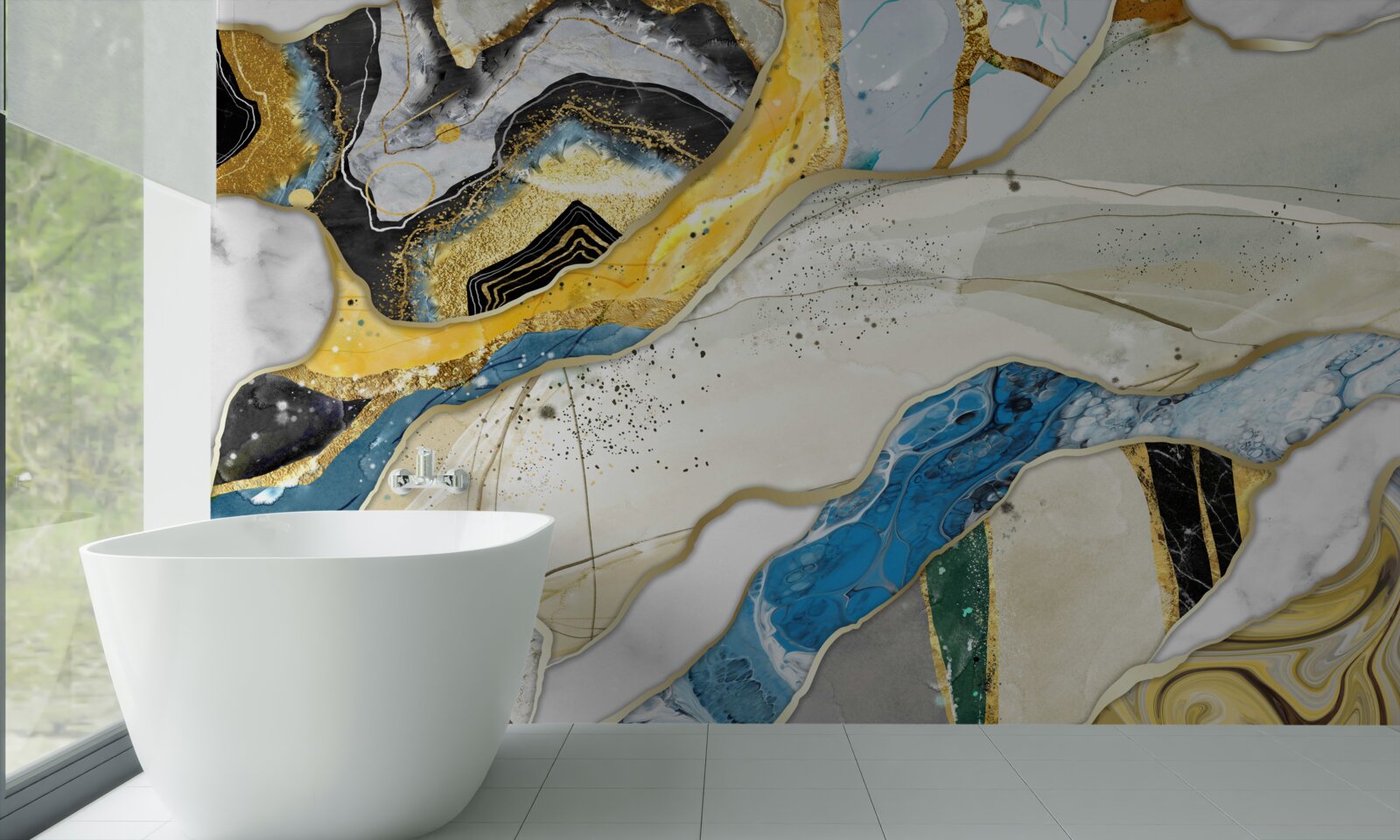 Fototapet marmură cu un model geometric abstract