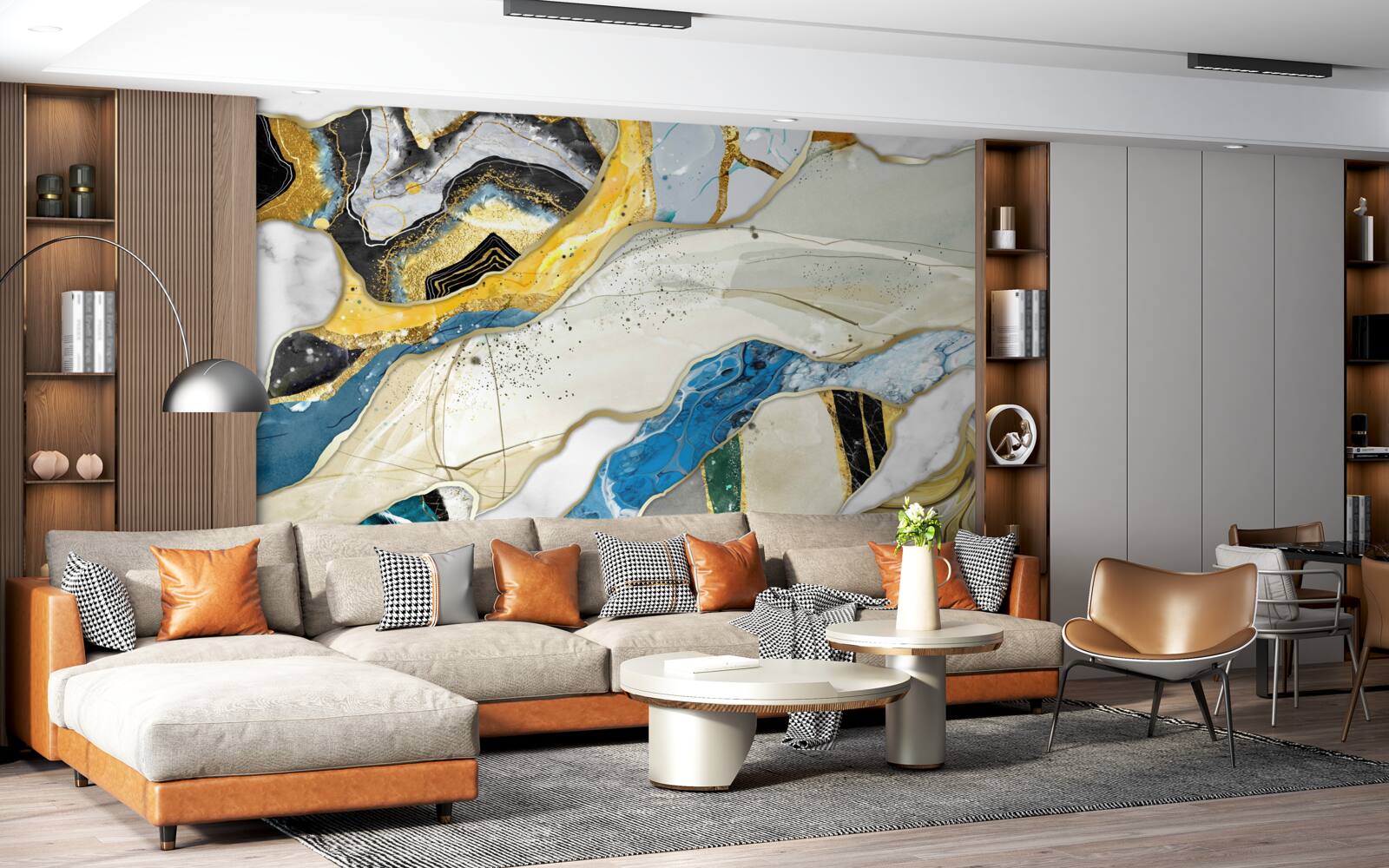 Fototapet marmură cu un model geometric abstract