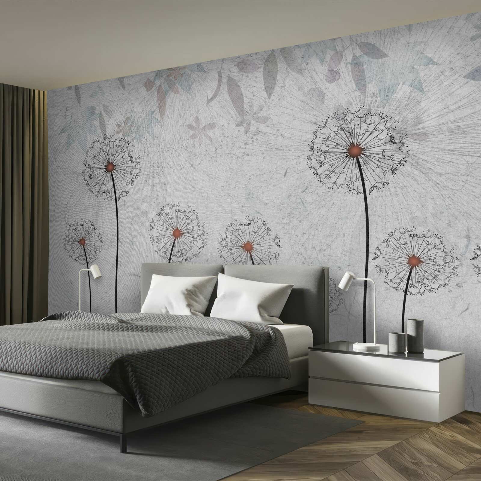 Fototapet millipedes slabe pe un fundal gri